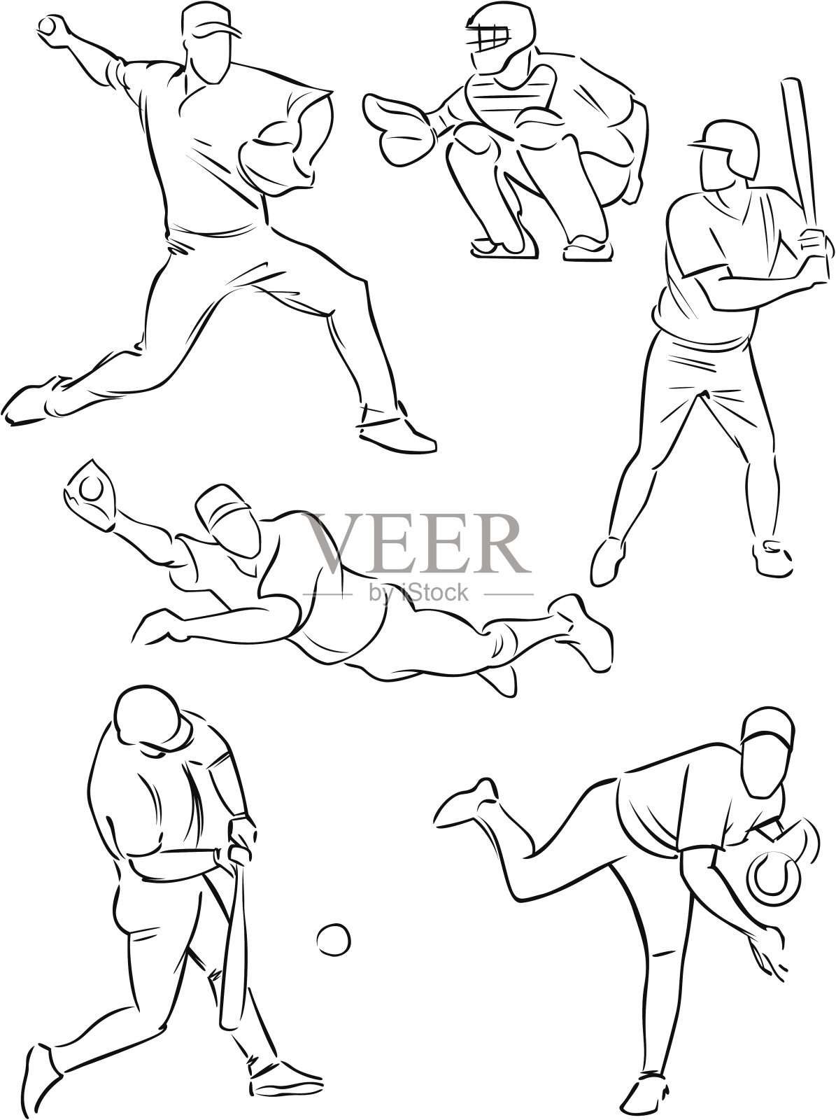 棒球图5插画图片素材