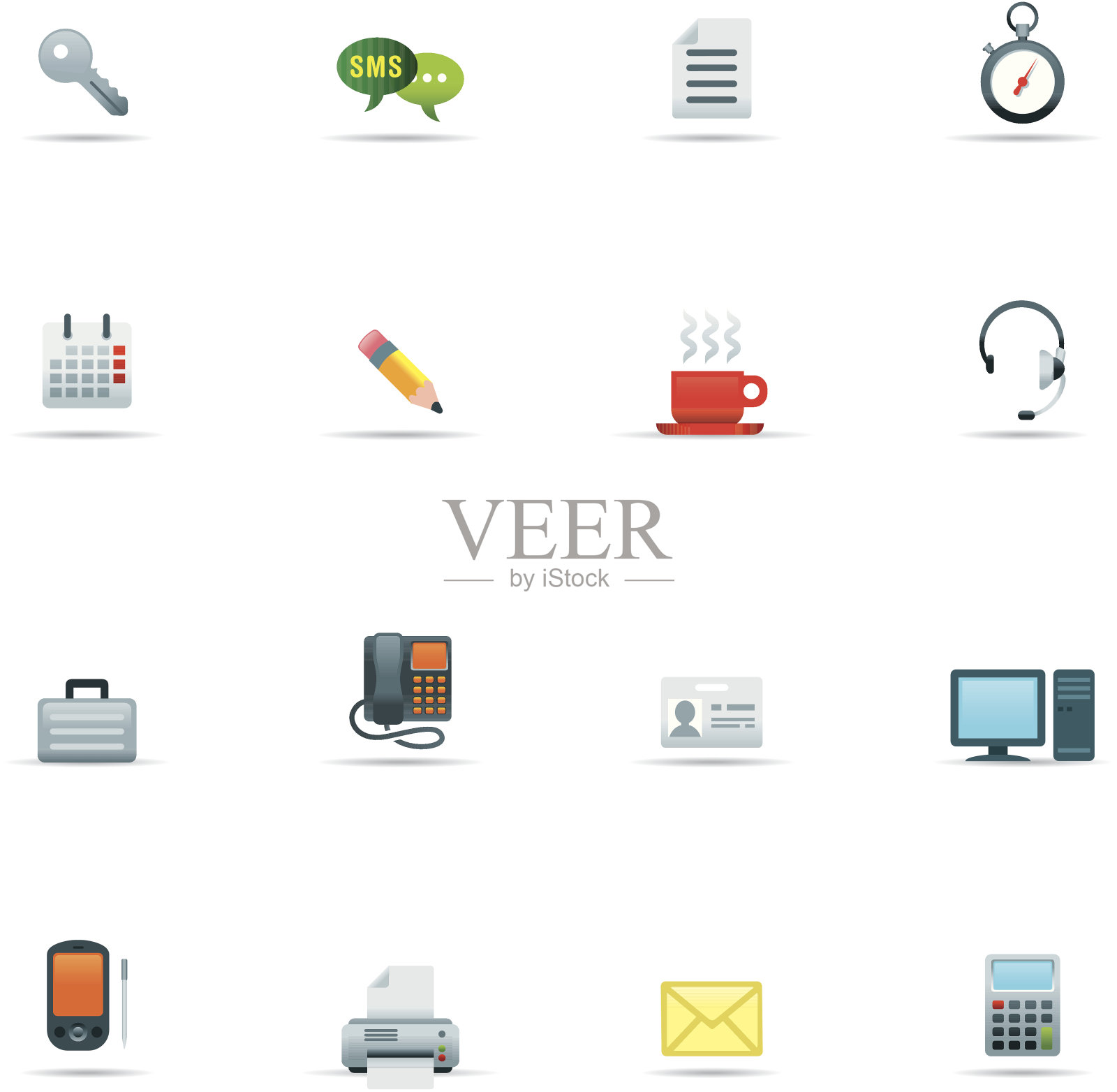 图标设置，办公室颜色图标素材