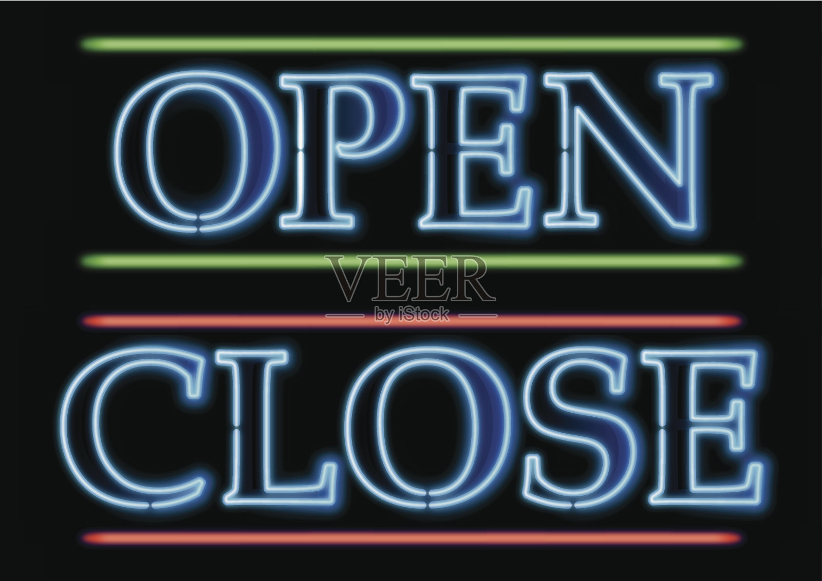 霓虹灯标志插画图片素材