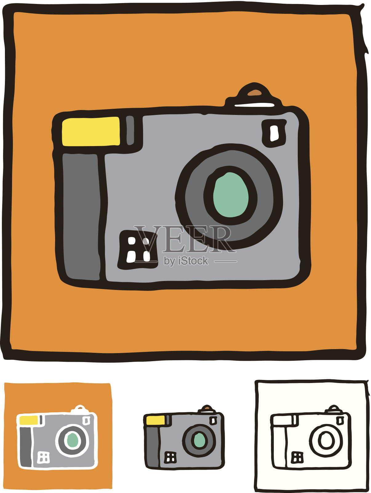 数码相机块图标设计元素图片