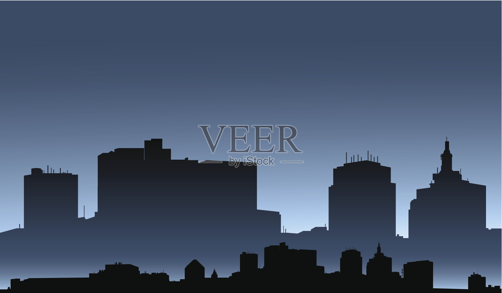 圣保罗的天际线插画图片素材