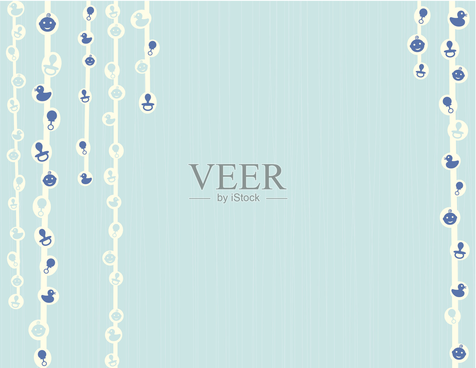 男婴装饰线插画图片素材