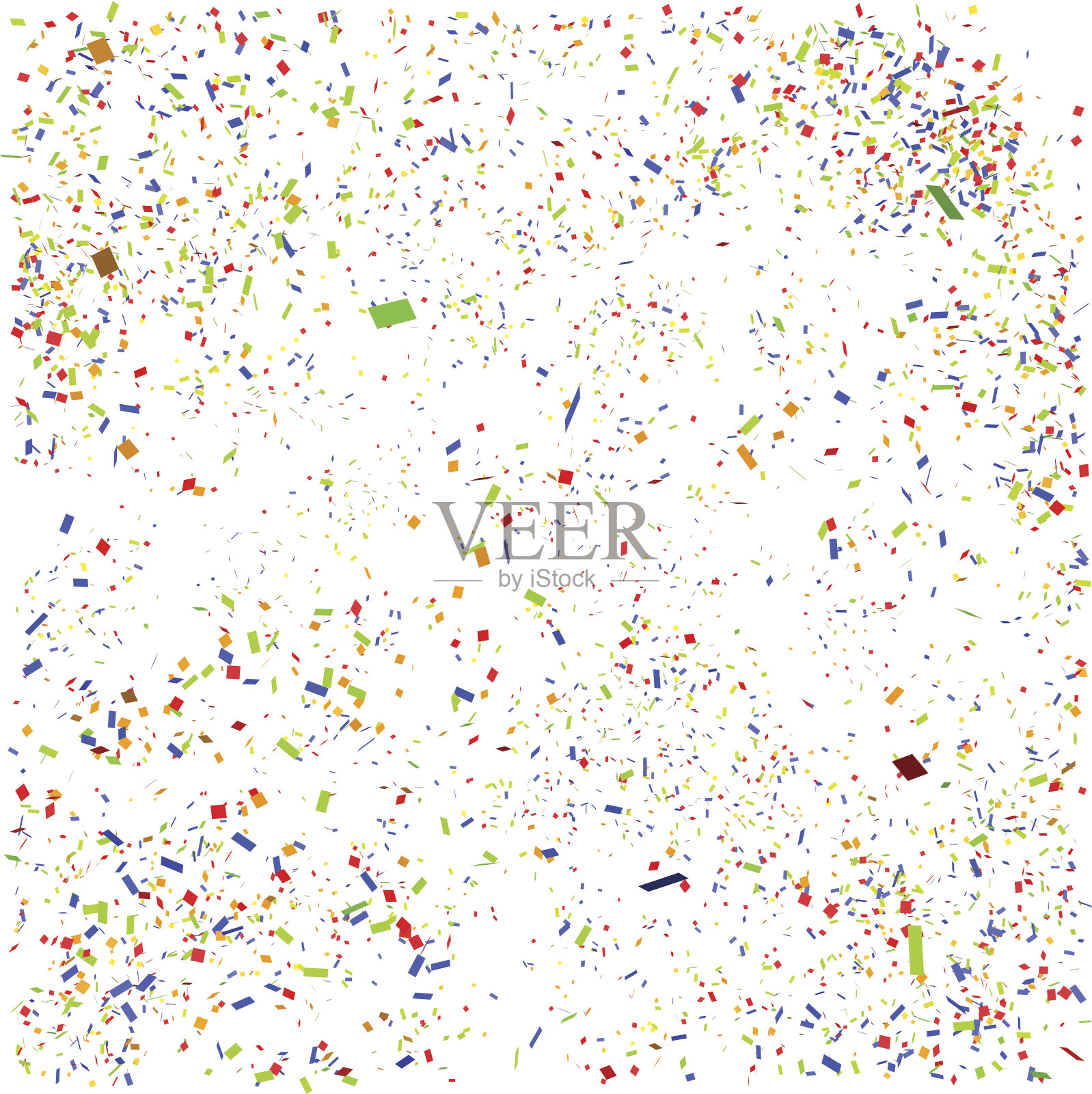 五彩纸屑插画图片素材