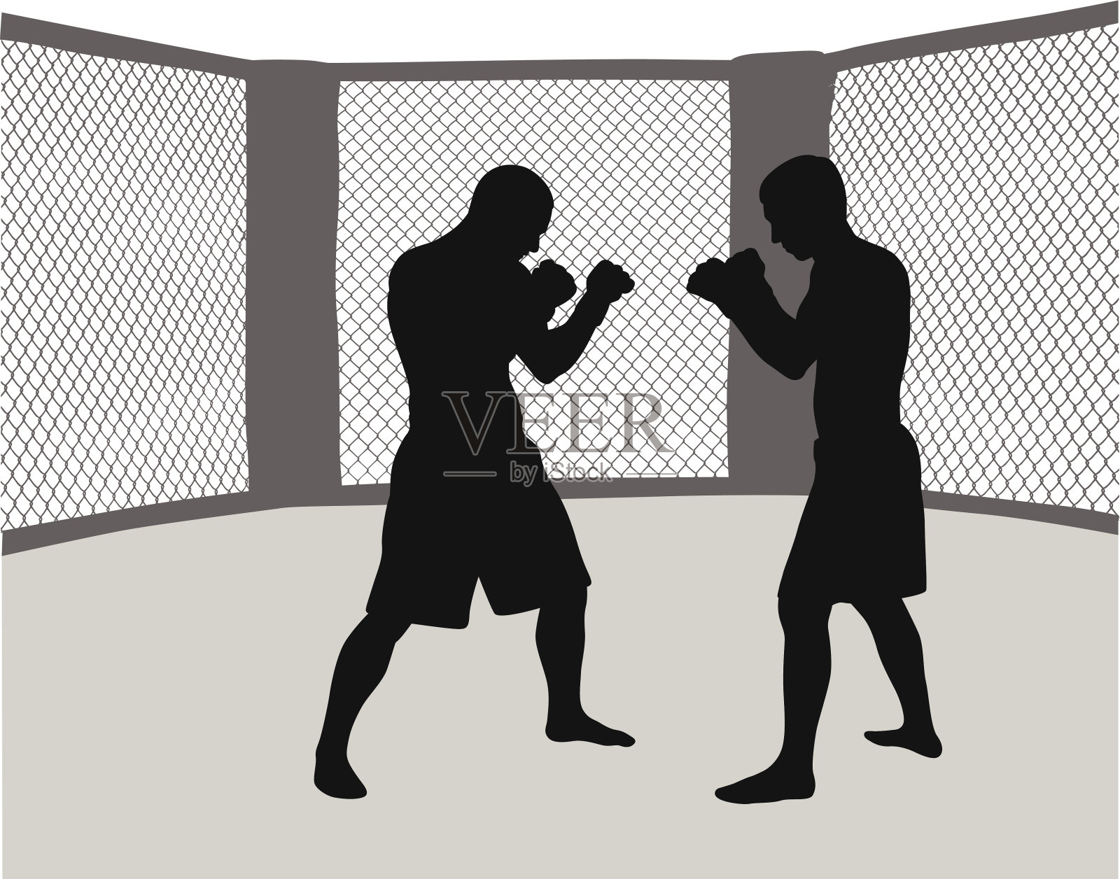 战斗向量轮廓插画图片素材