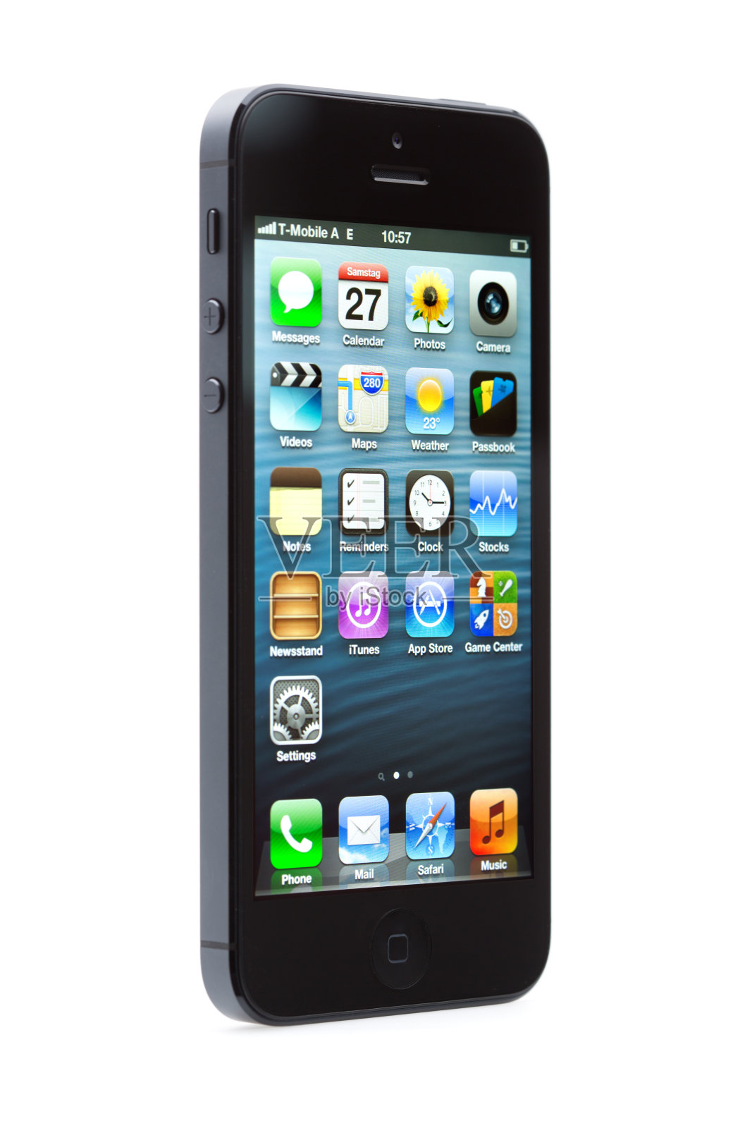 新的苹果iPhone 5主屏幕照片摄影图片