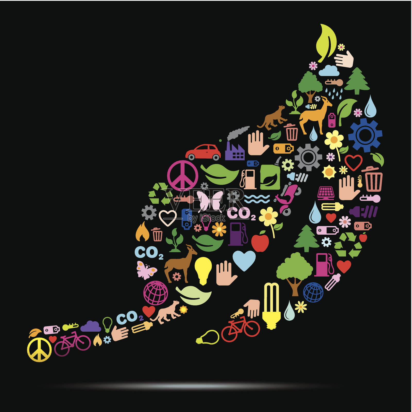 向量，环境叶颜色插画图片素材