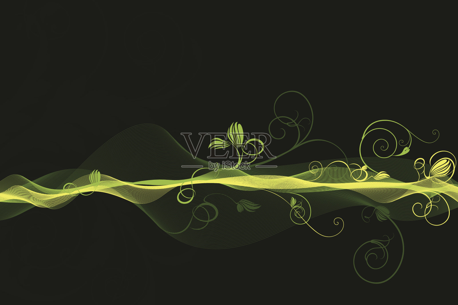 发光性质的葡萄树插画图片素材