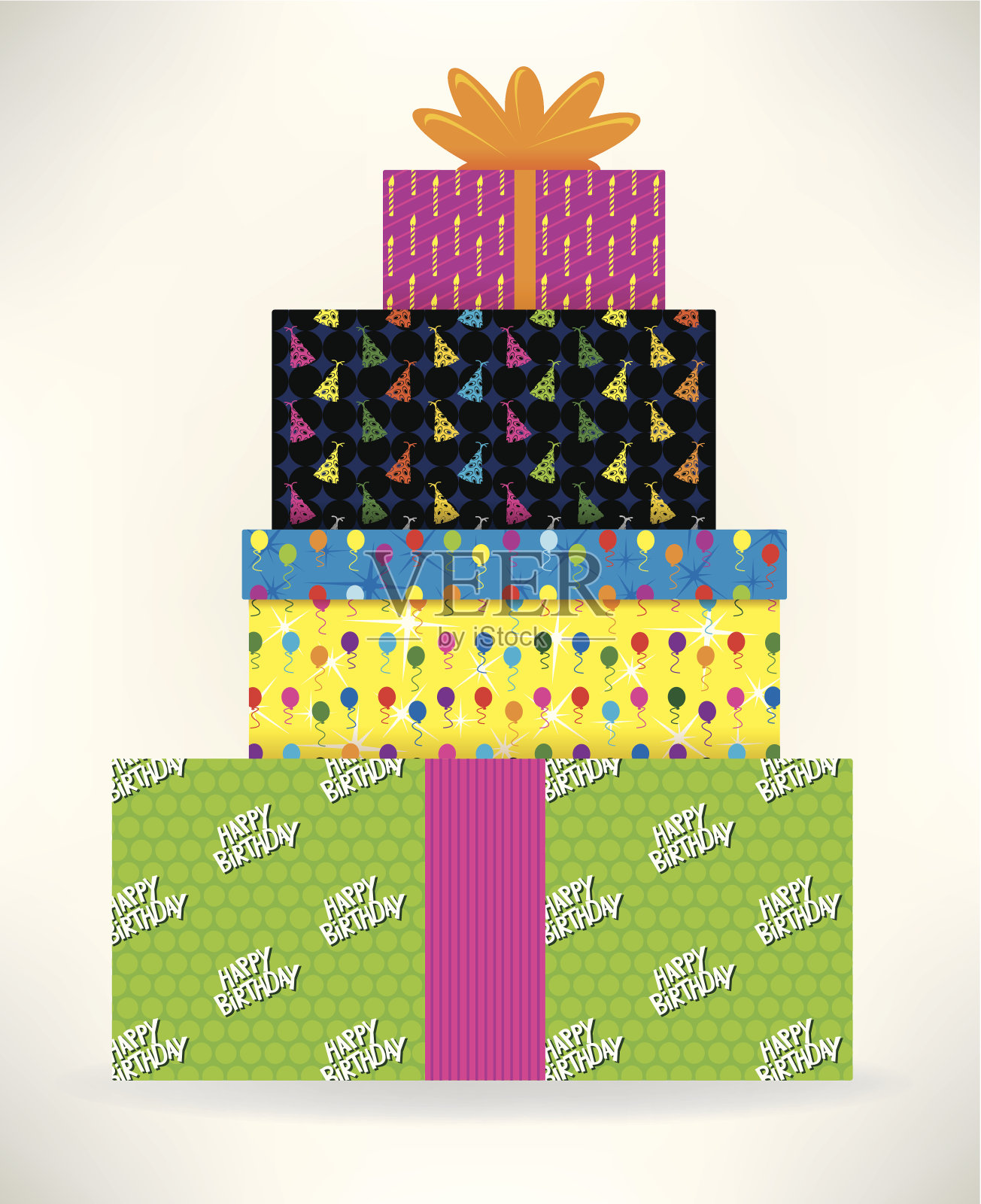 生日礼物插画图片素材