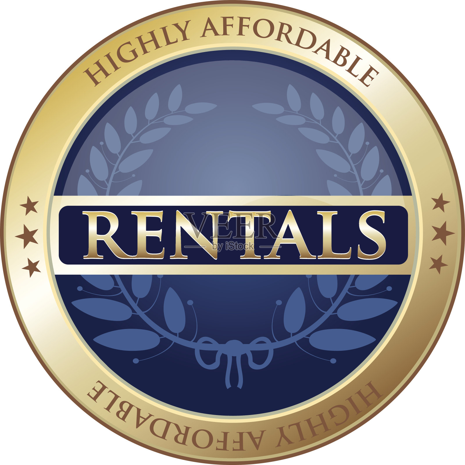 出租金色标签插画图片素材