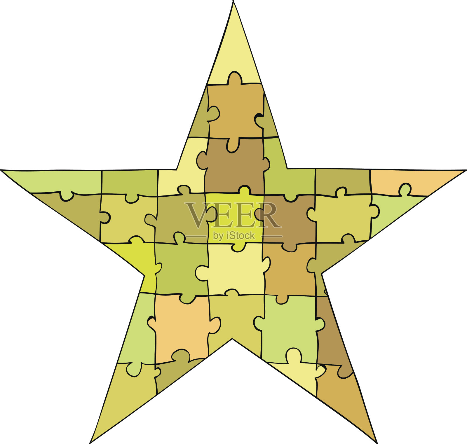 星星上的谜题设计元素图片