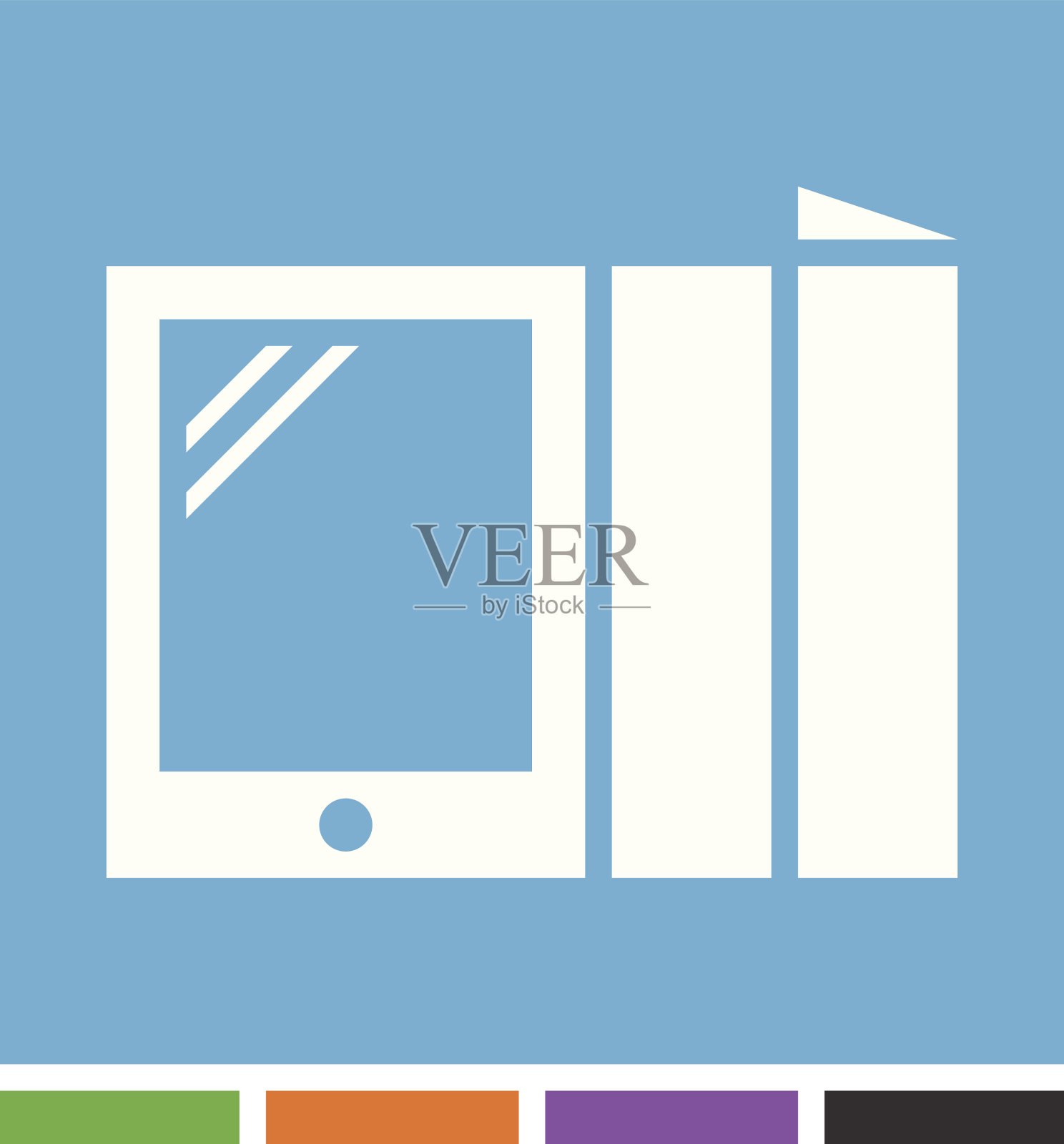 数字平板电脑图标插画图片素材