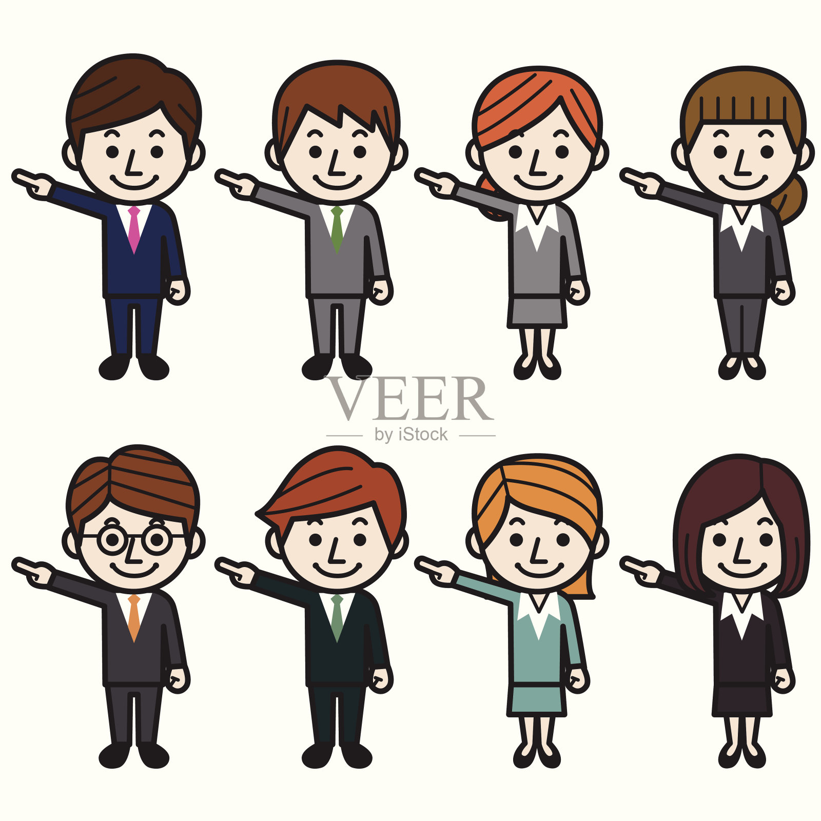 商界人士指出插画图片素材