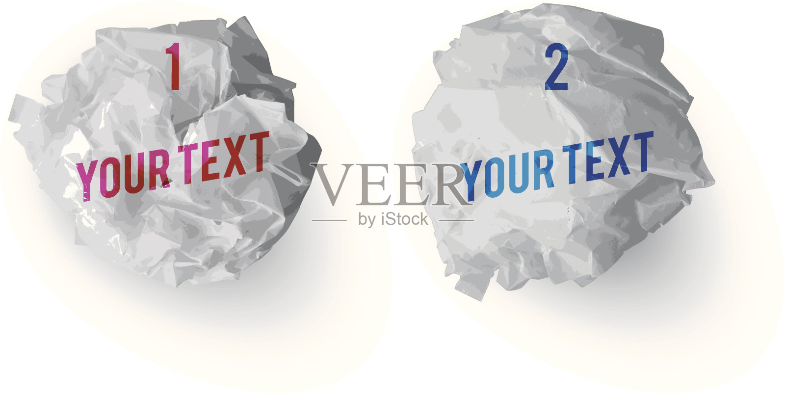 矢量皱纸抽象语音气泡插画图片素材