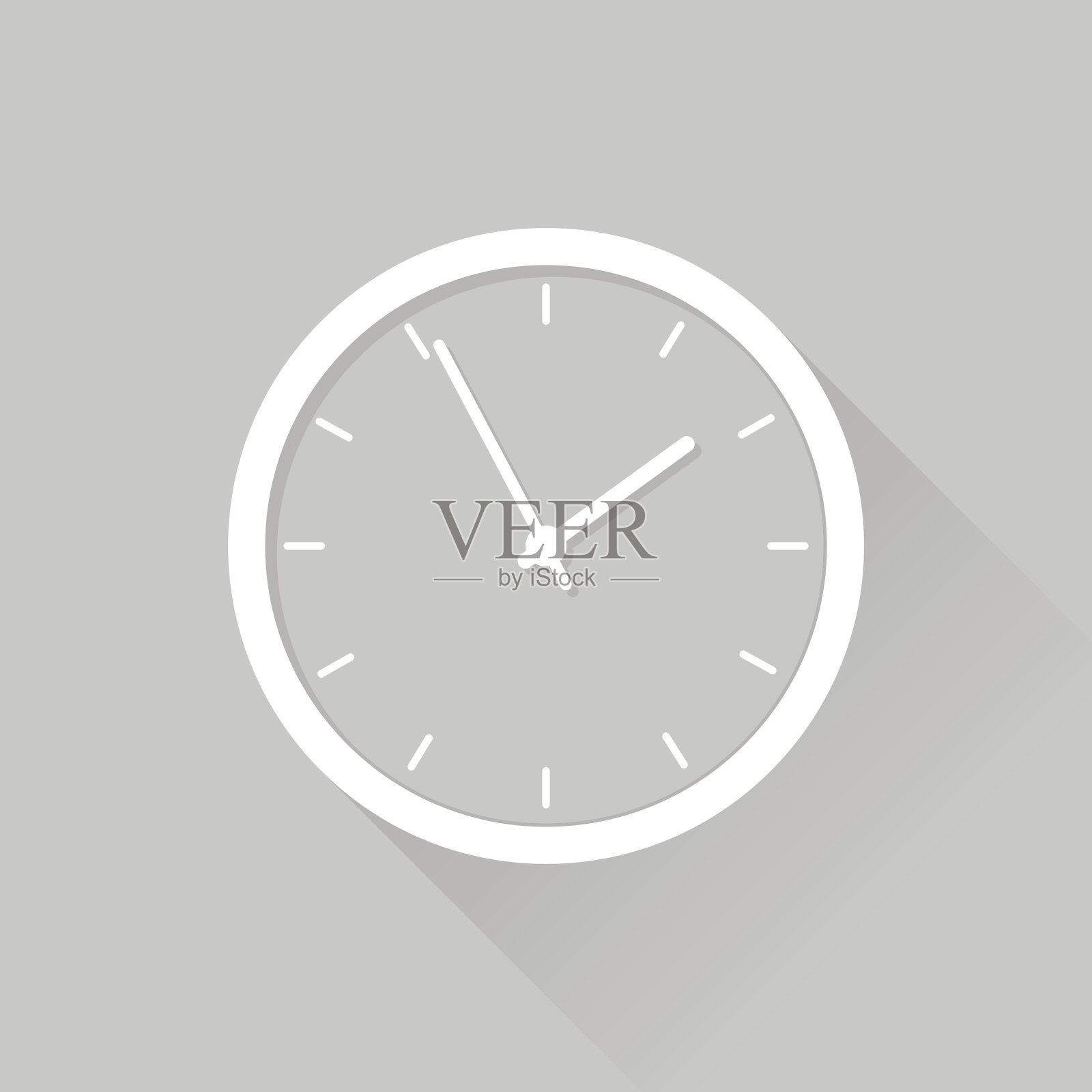 平的时钟插画图片素材