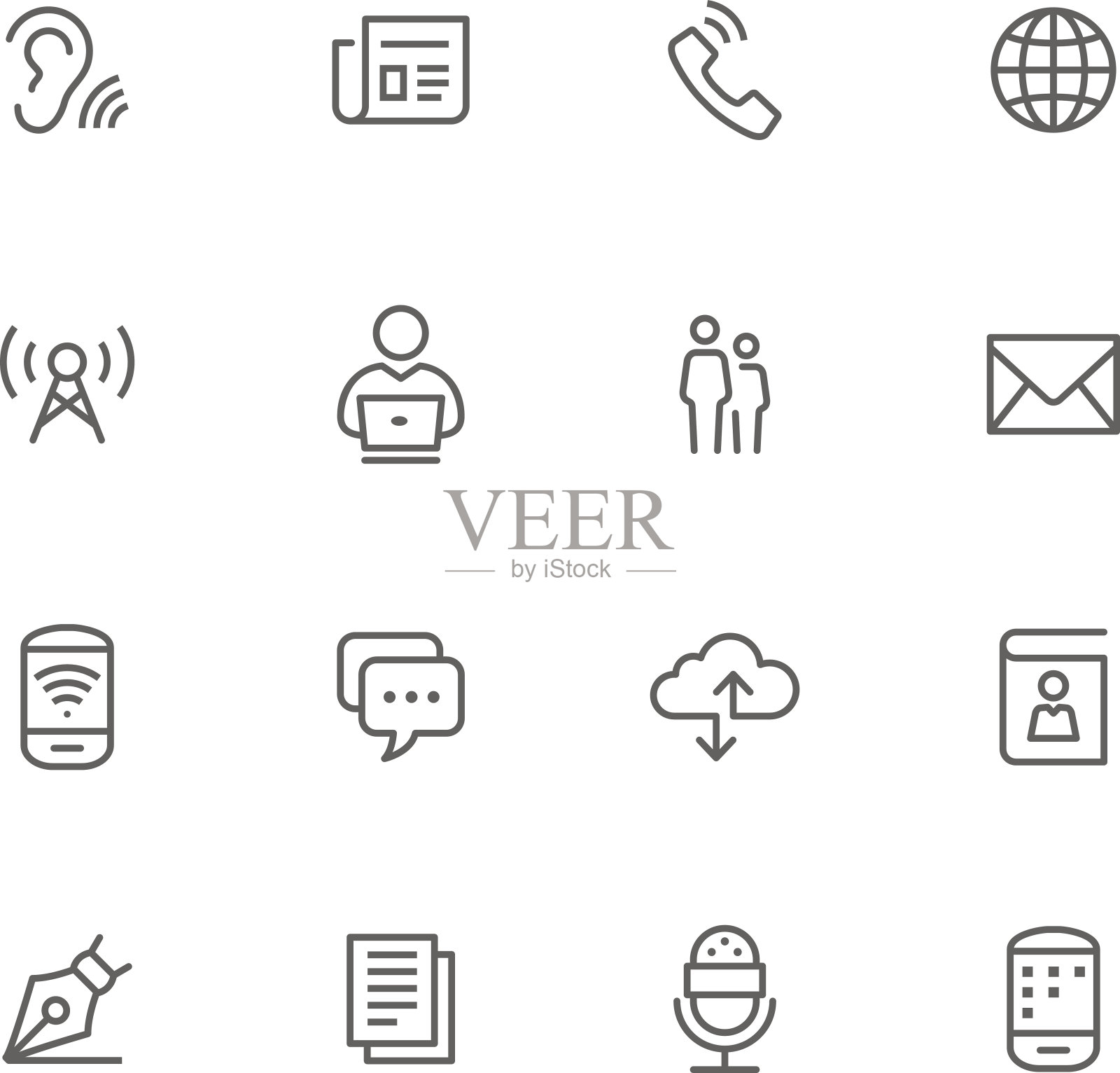 图标集,交流插画图片素材