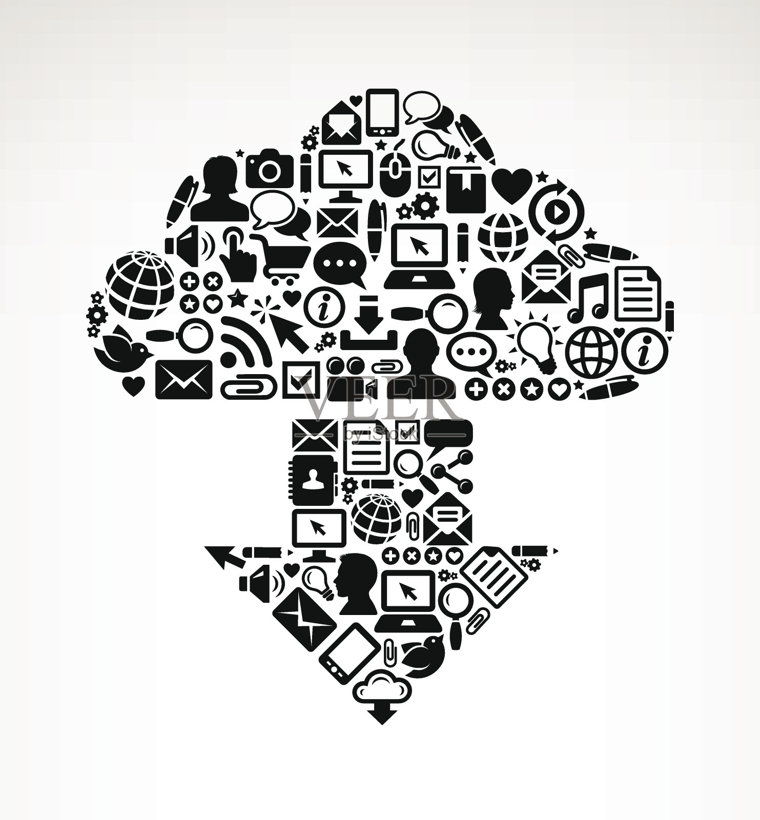 下载云与互联网技术和通信版权免费矢量艺术插画图片素材