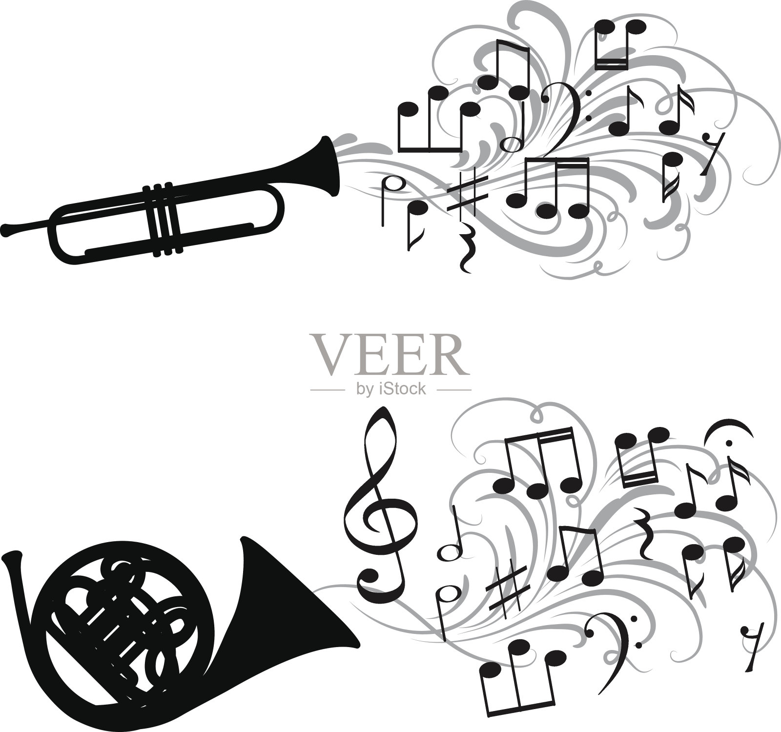 黄铜的音乐插画图片素材