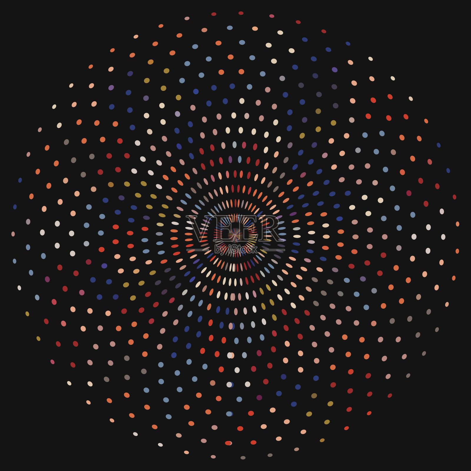 抽象彩色环形圆点图案背景插画图片素材