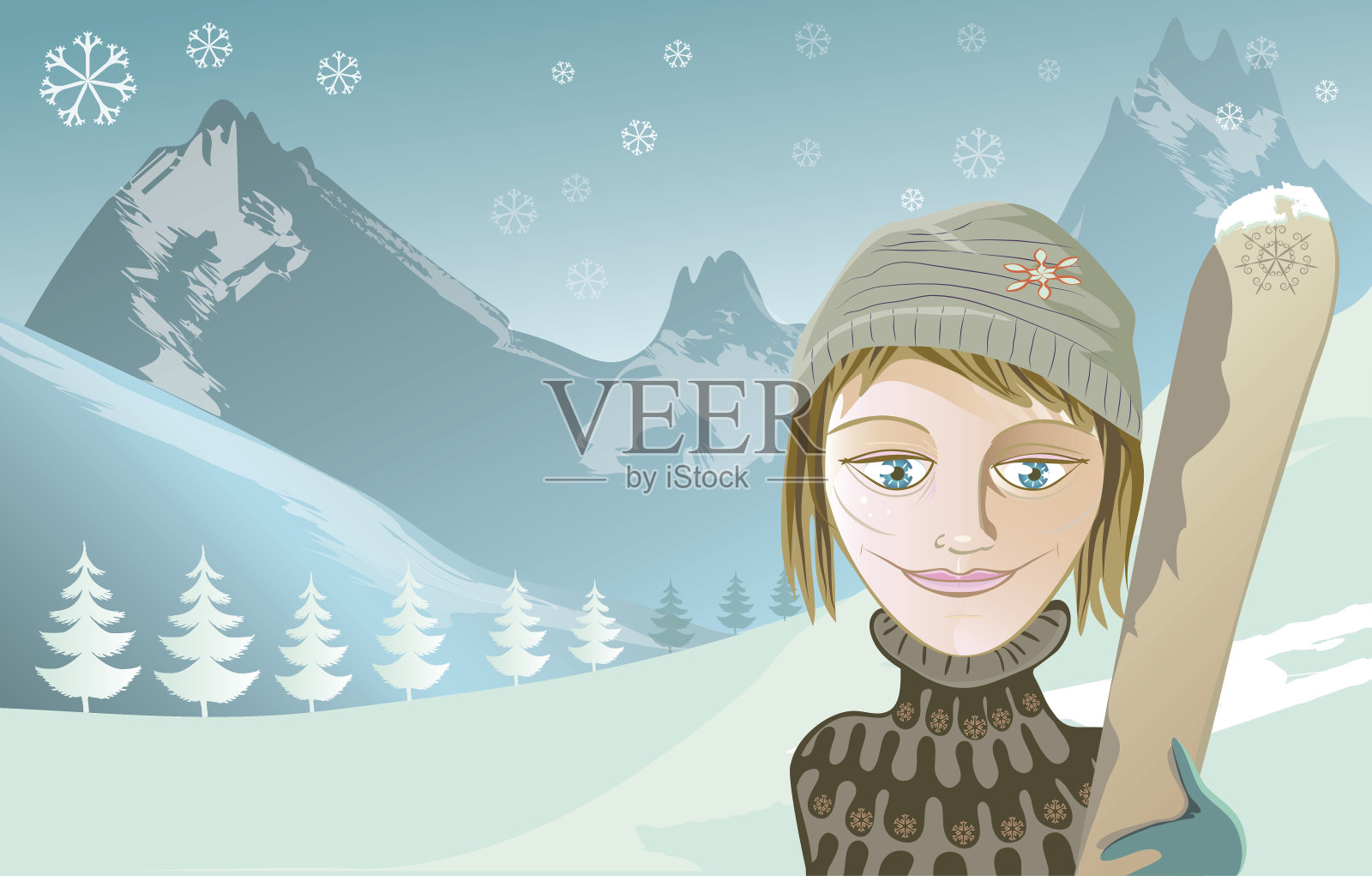 美丽的女人插画图片素材