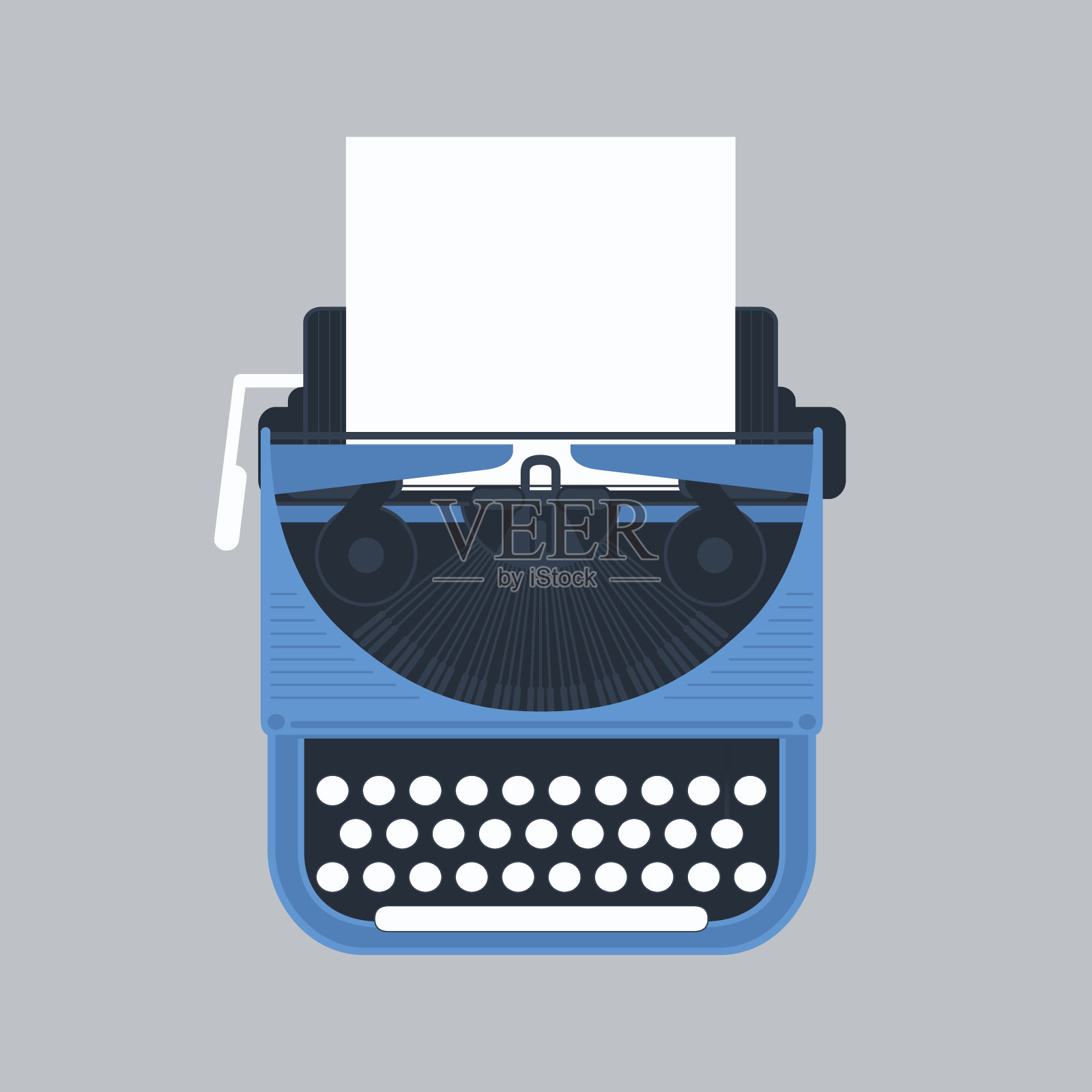 打字机插画图片素材