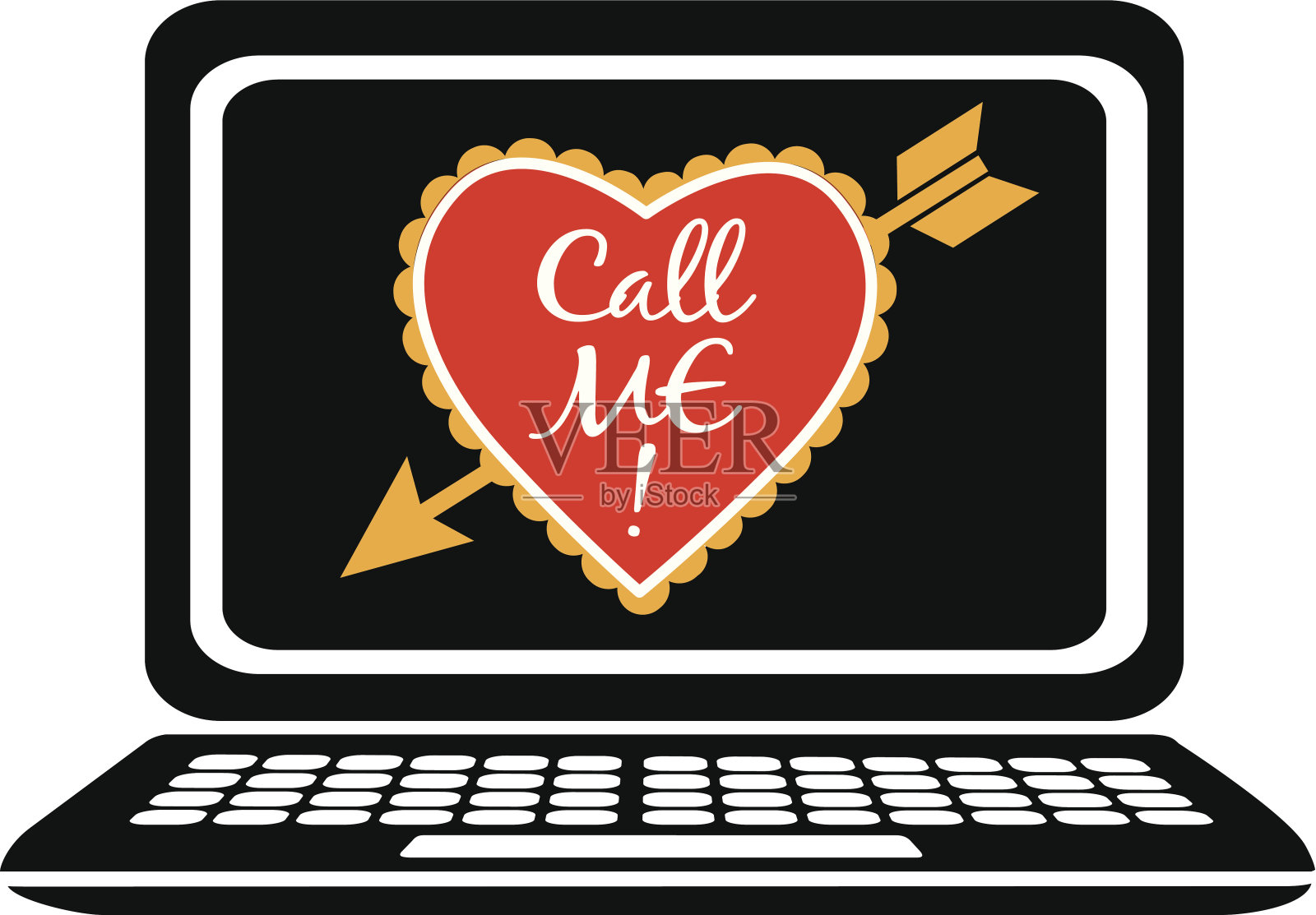 网上的爱插画图片素材