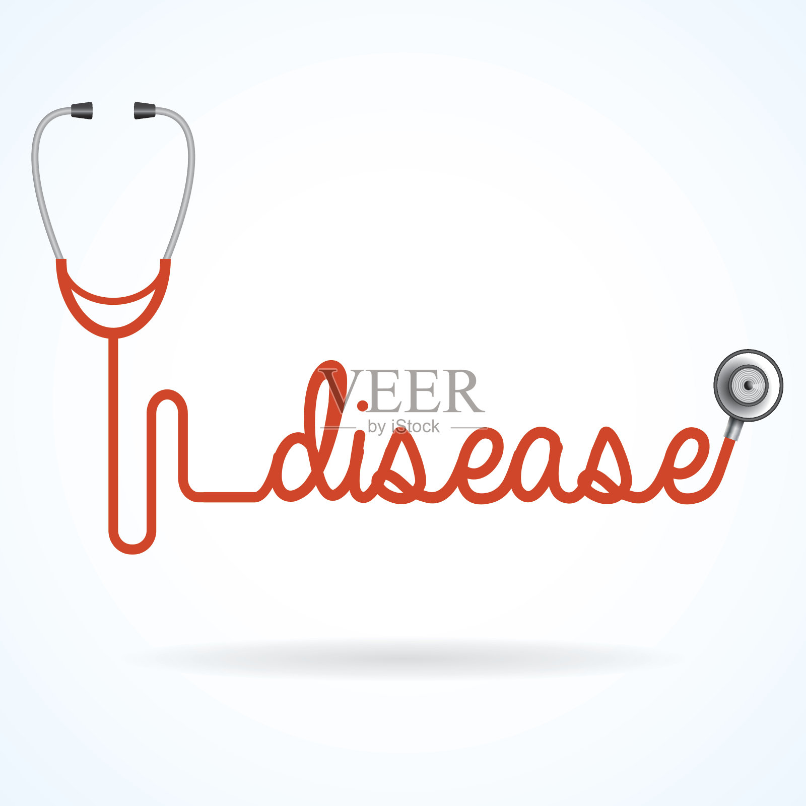 疾病的听诊器插画图片素材