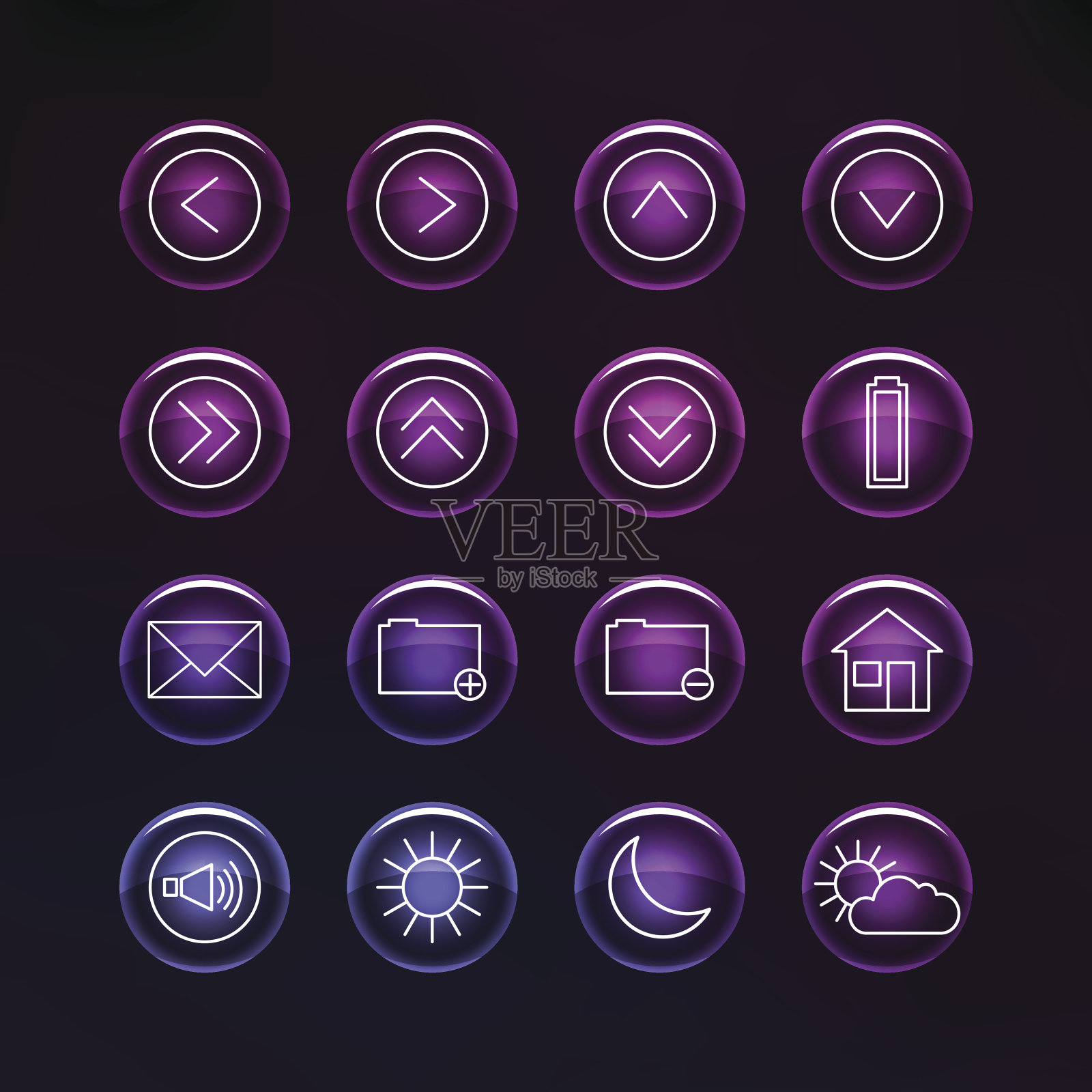 超光透明玻璃界面图标设置图标素材