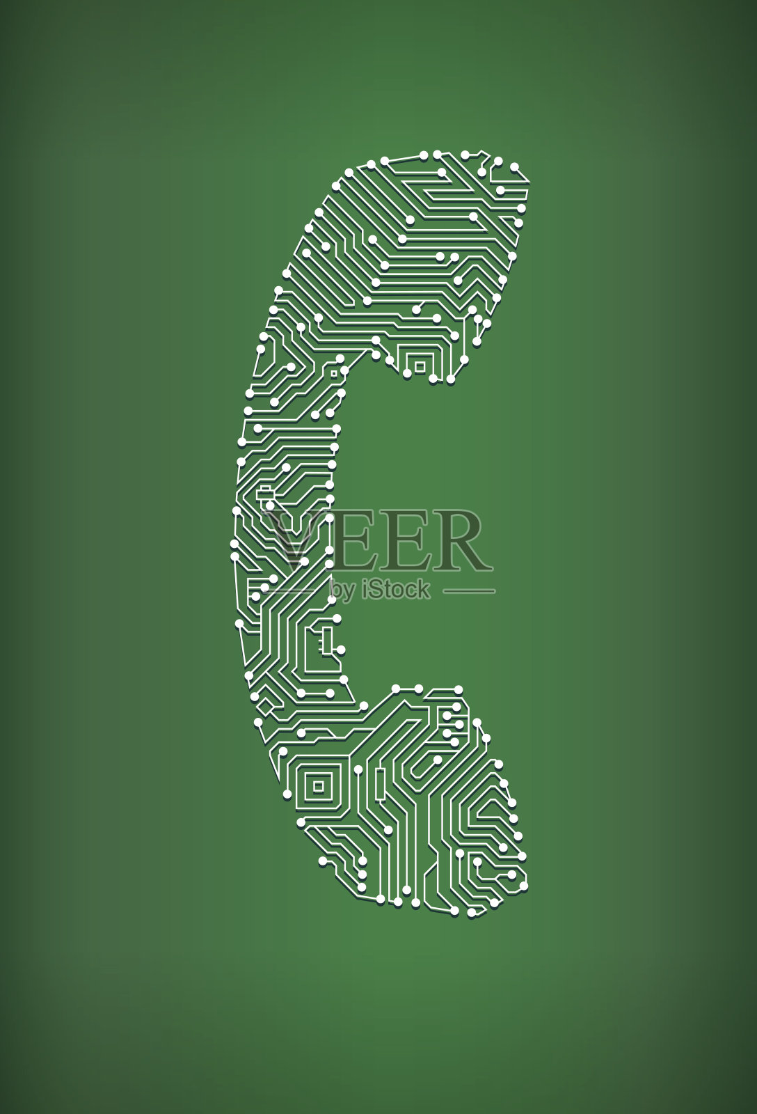 电话电路板版权免费矢量艺术背景插画图片素材