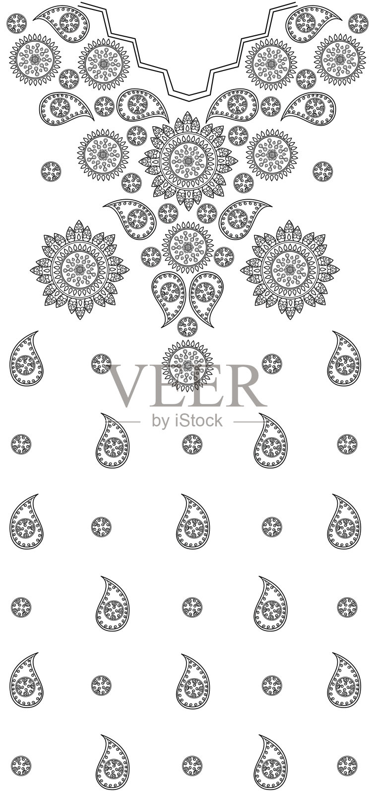 传统的织物设计插画图片素材