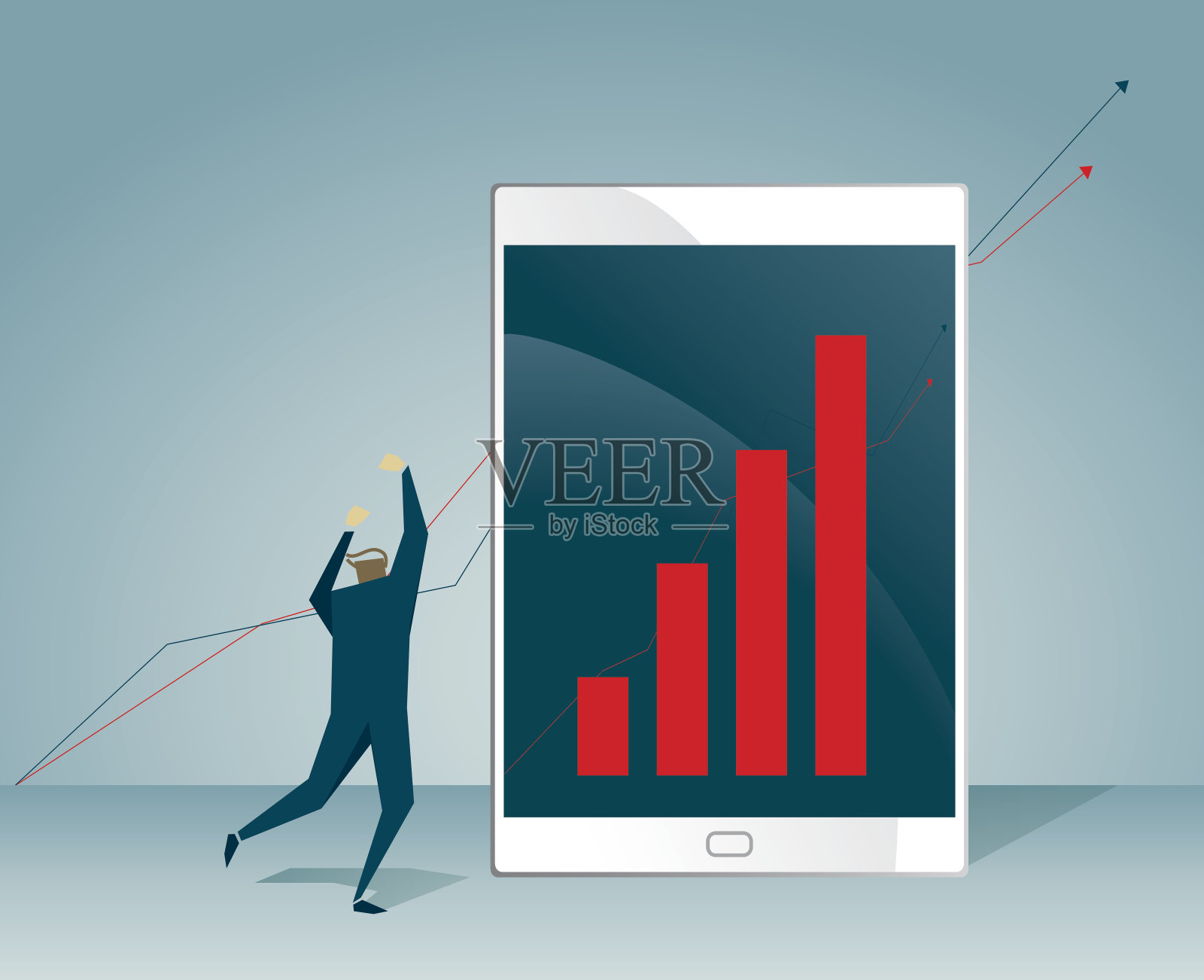 增长插画图片素材