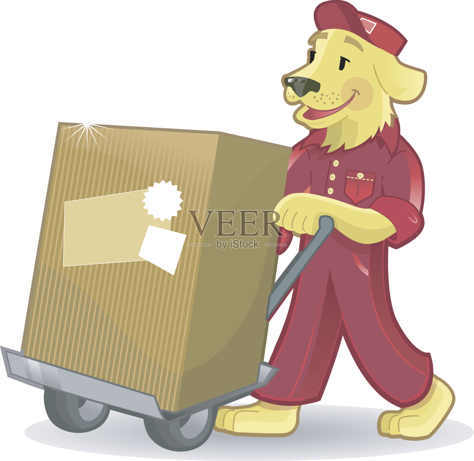 交付的狗插画图片素材