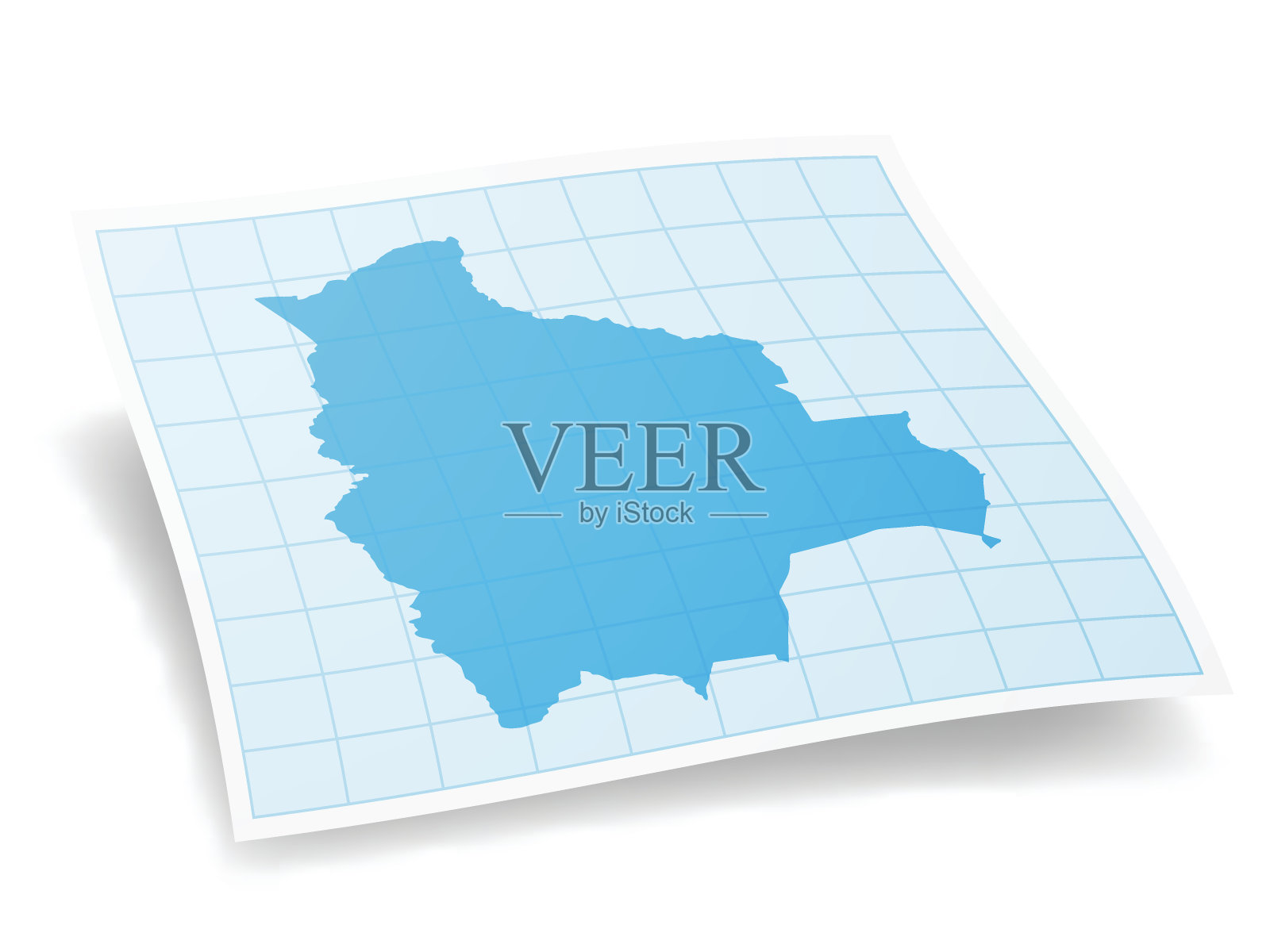 玻利维亚地图孤立在白色背景插画图片素材