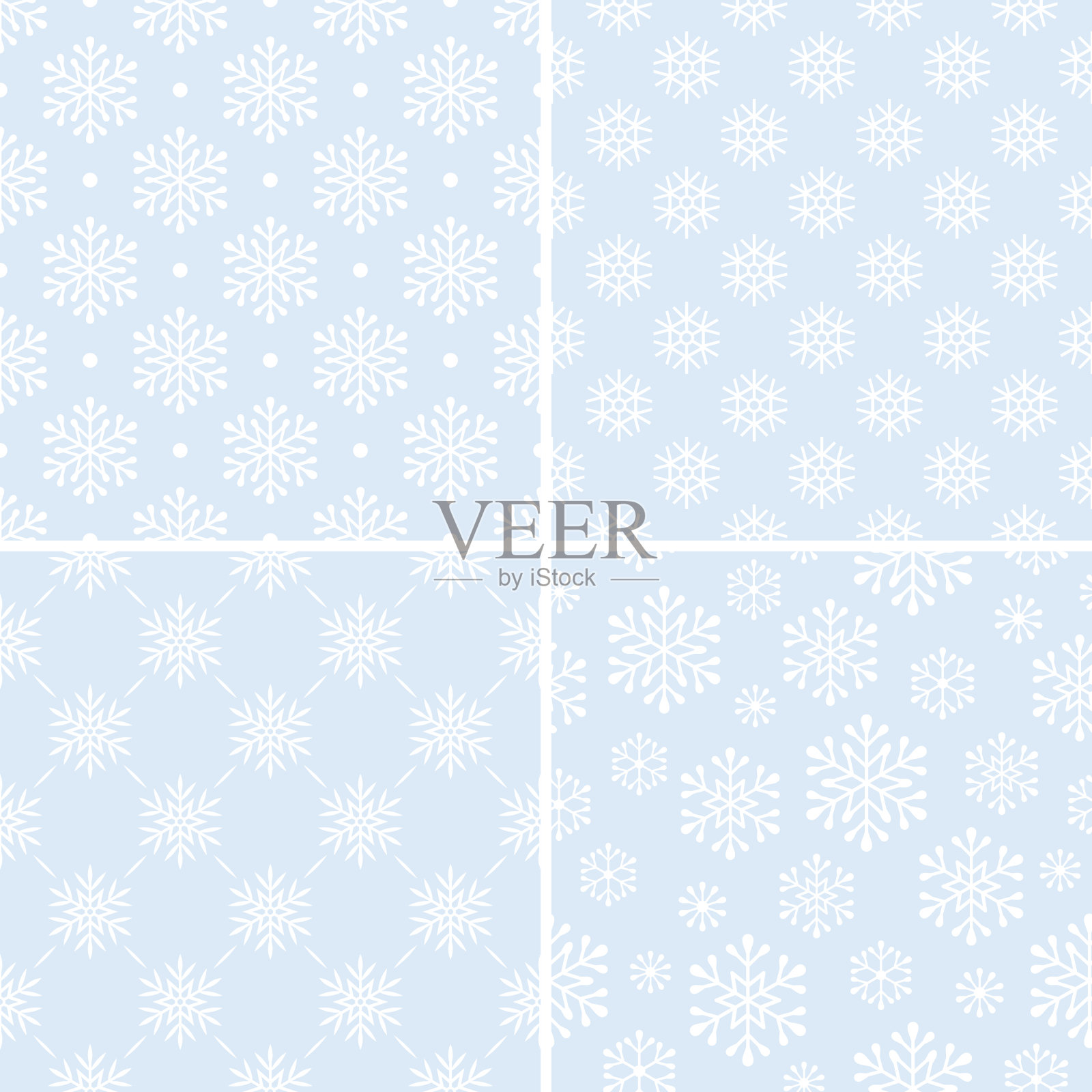 雪花无缝模式插画图片素材