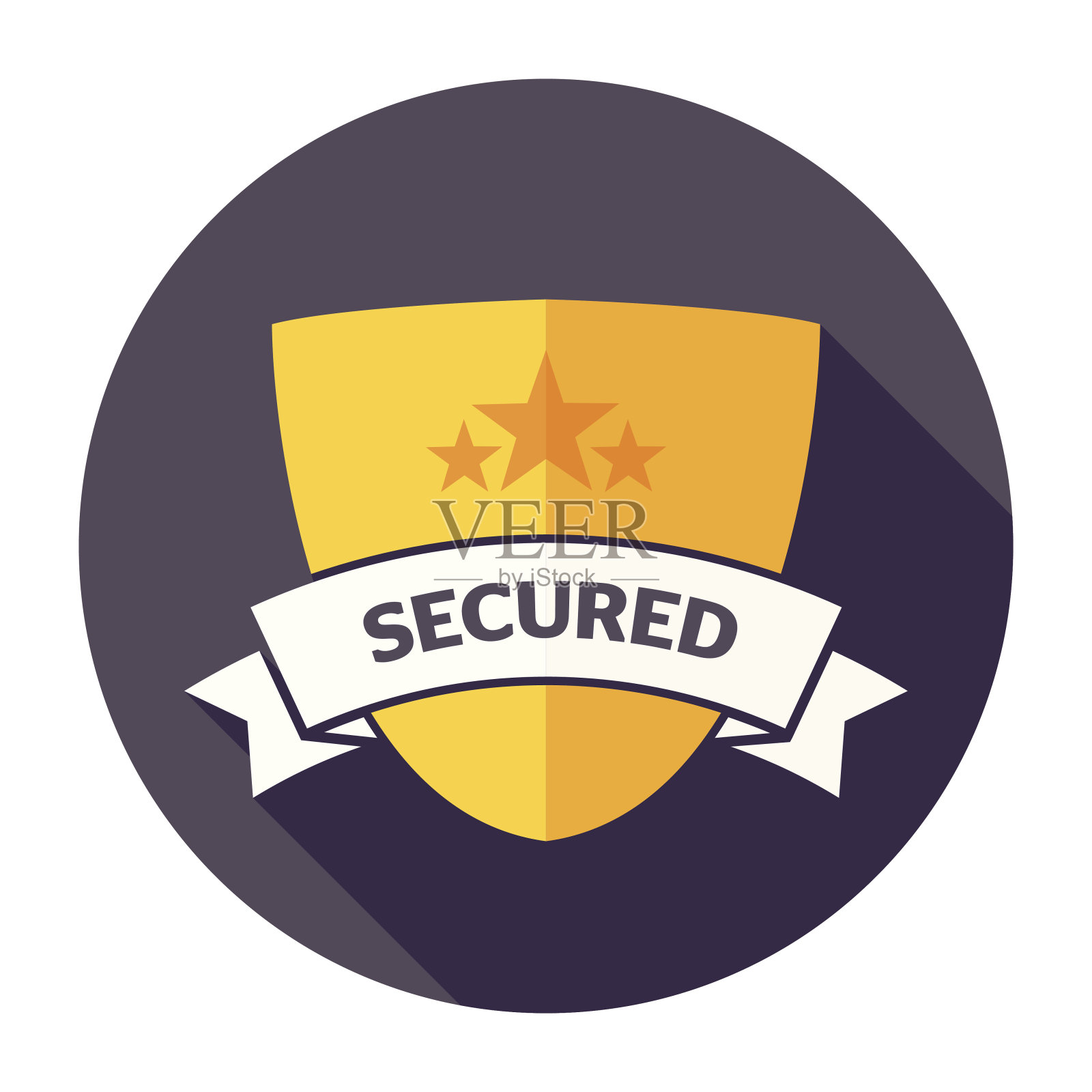 平盾牌图标设计元素图片