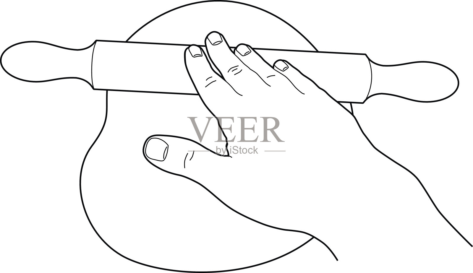 滚动面团插画图片素材