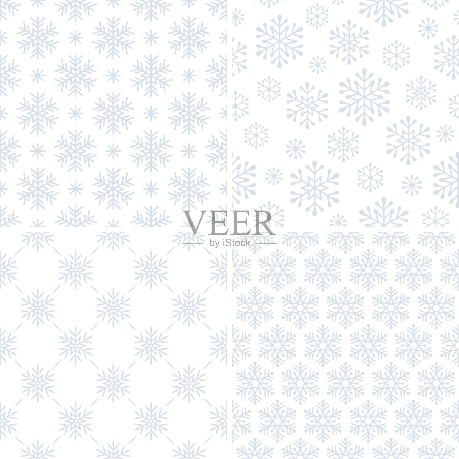 雪花无缝模式插画图片素材