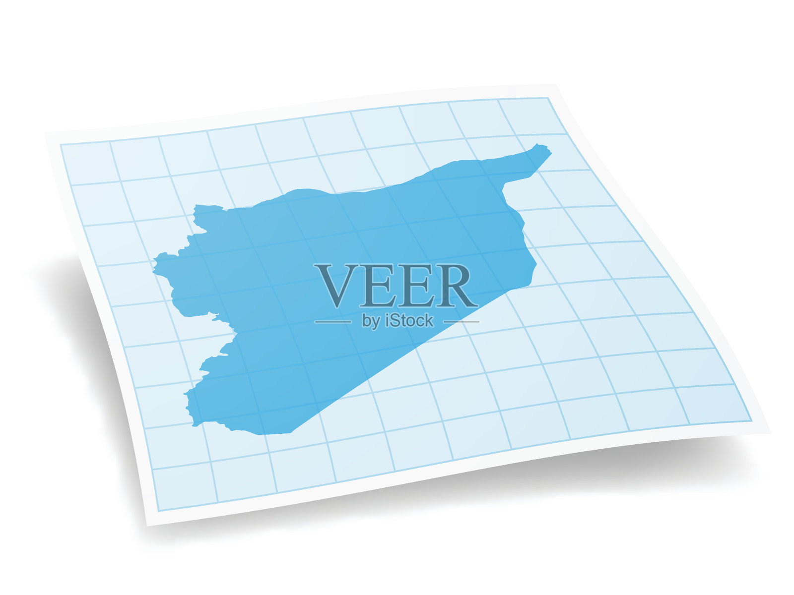 白色背景上的叙利亚地图插画图片素材