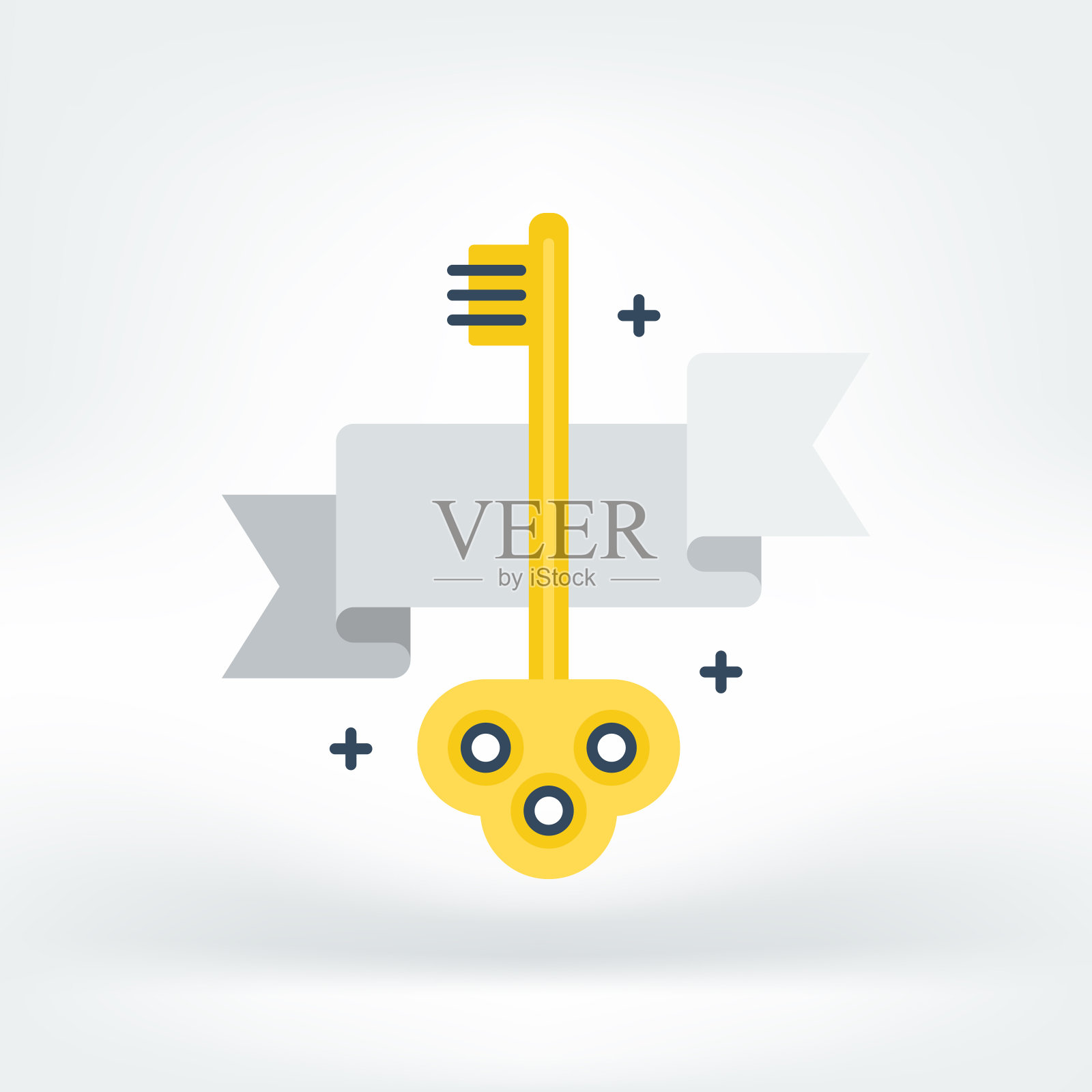 成功键的矢量图标设计元素图片