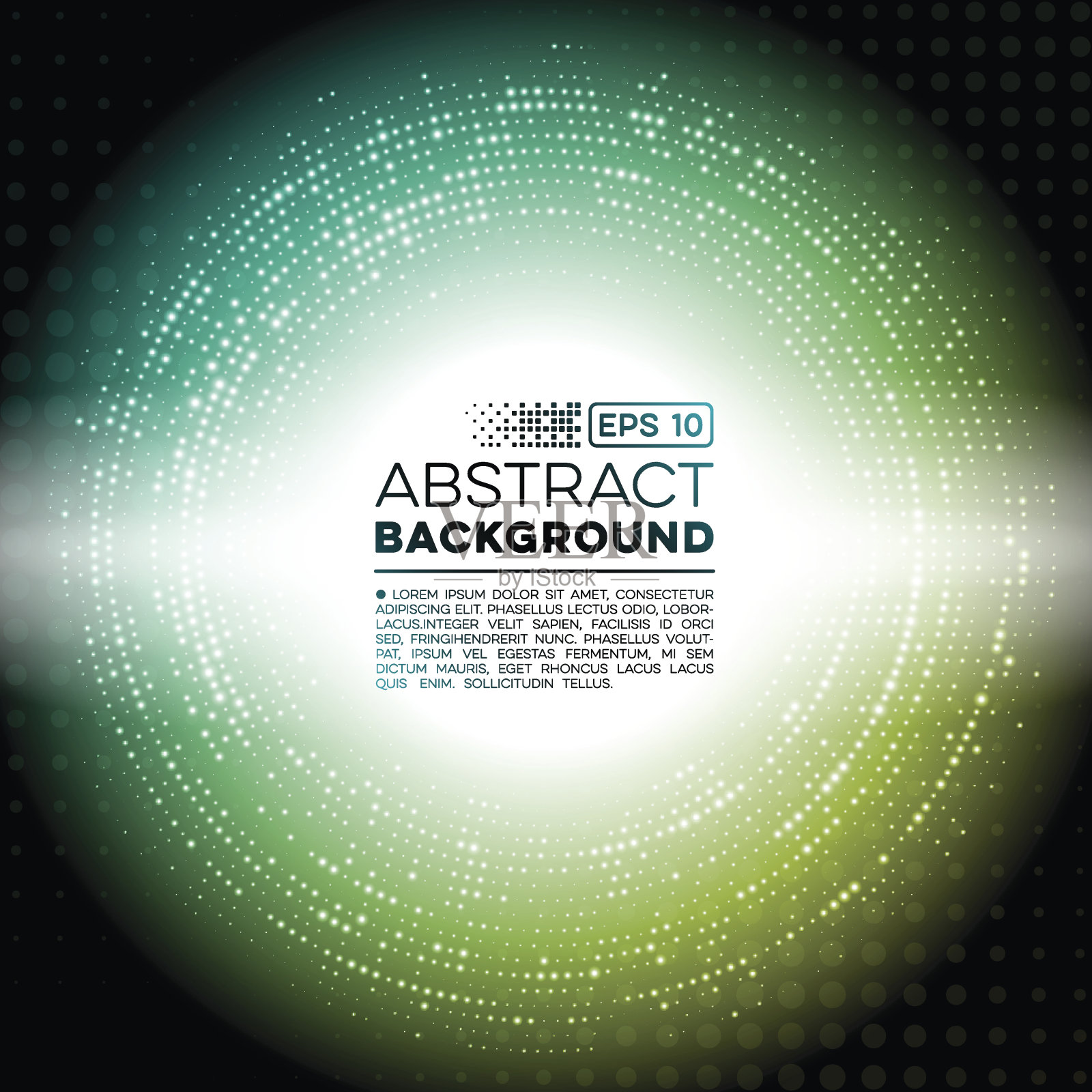 抽象背景与发光的圆插画图片素材