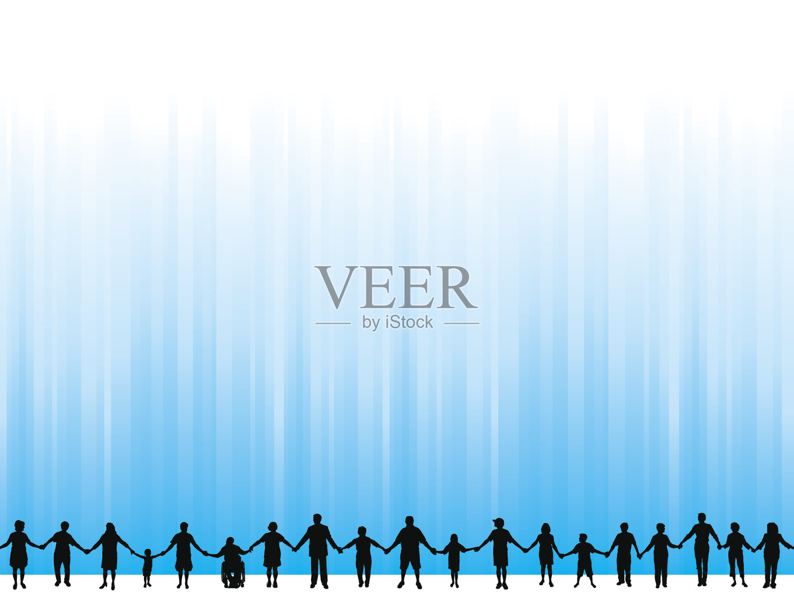 团队合作，社区，牵手背景插画图片素材