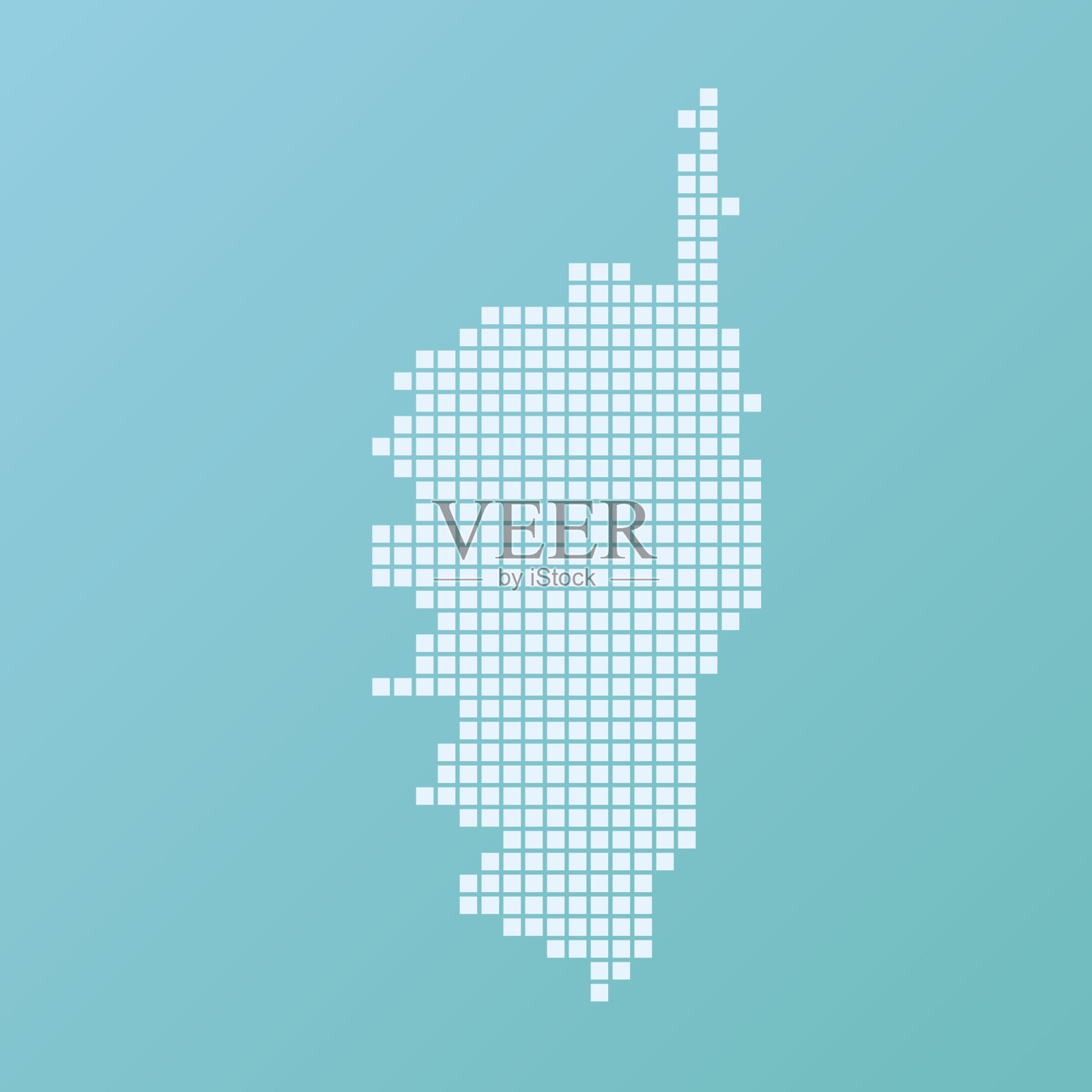 尸体地图基本方形图案绿松石插画图片素材