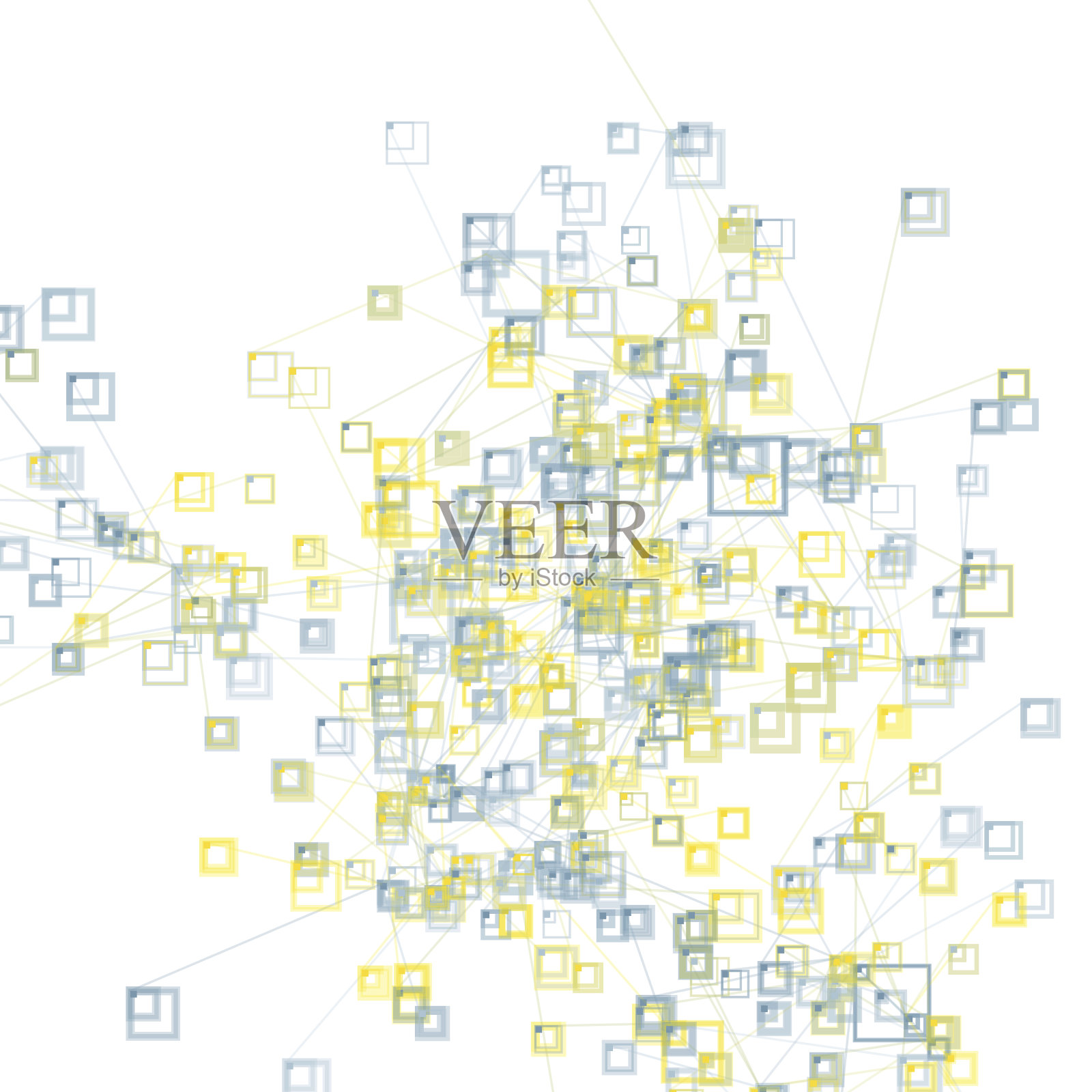 电力分支矩形图案数字艺术品插画图片素材