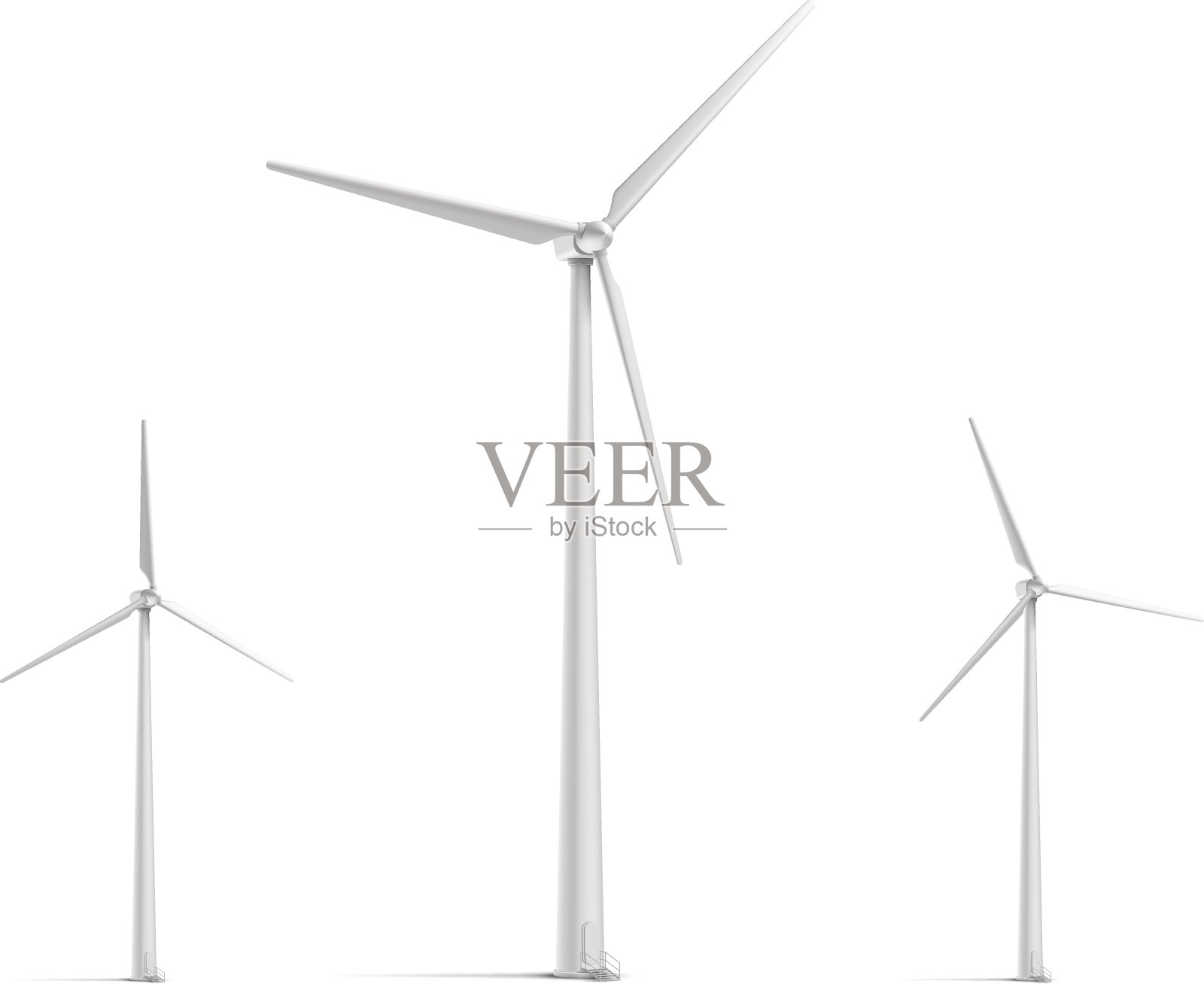 风力涡轮机设置设计元素图片