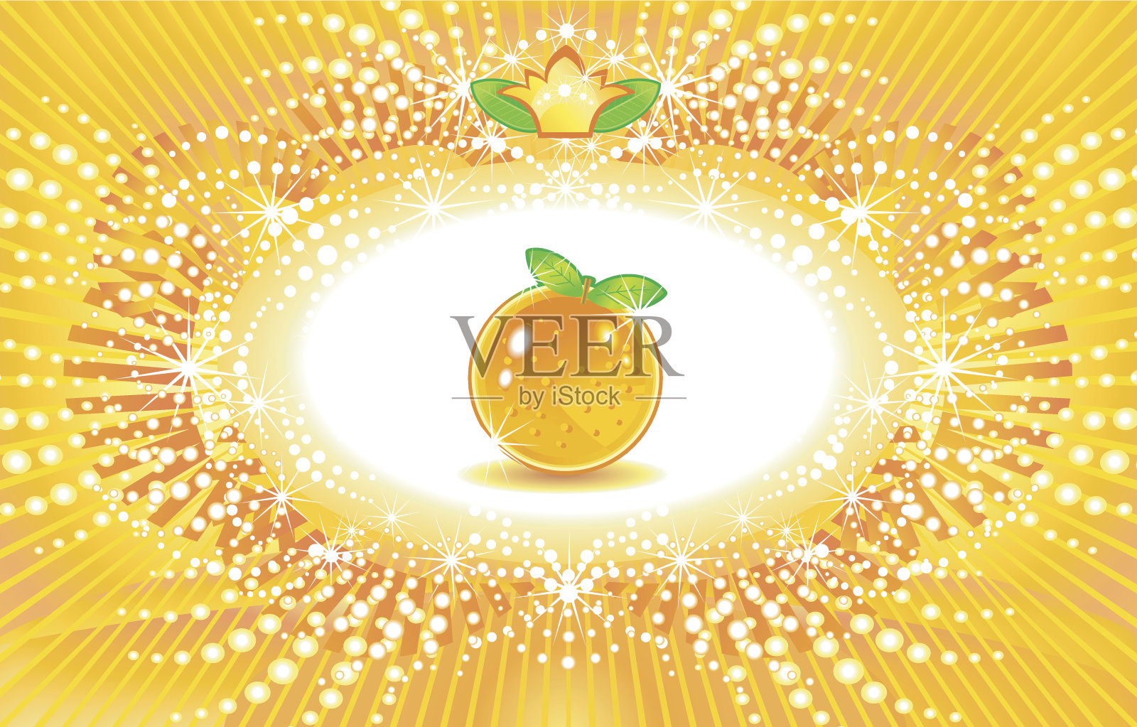 装饰橙色背景。插画图片素材