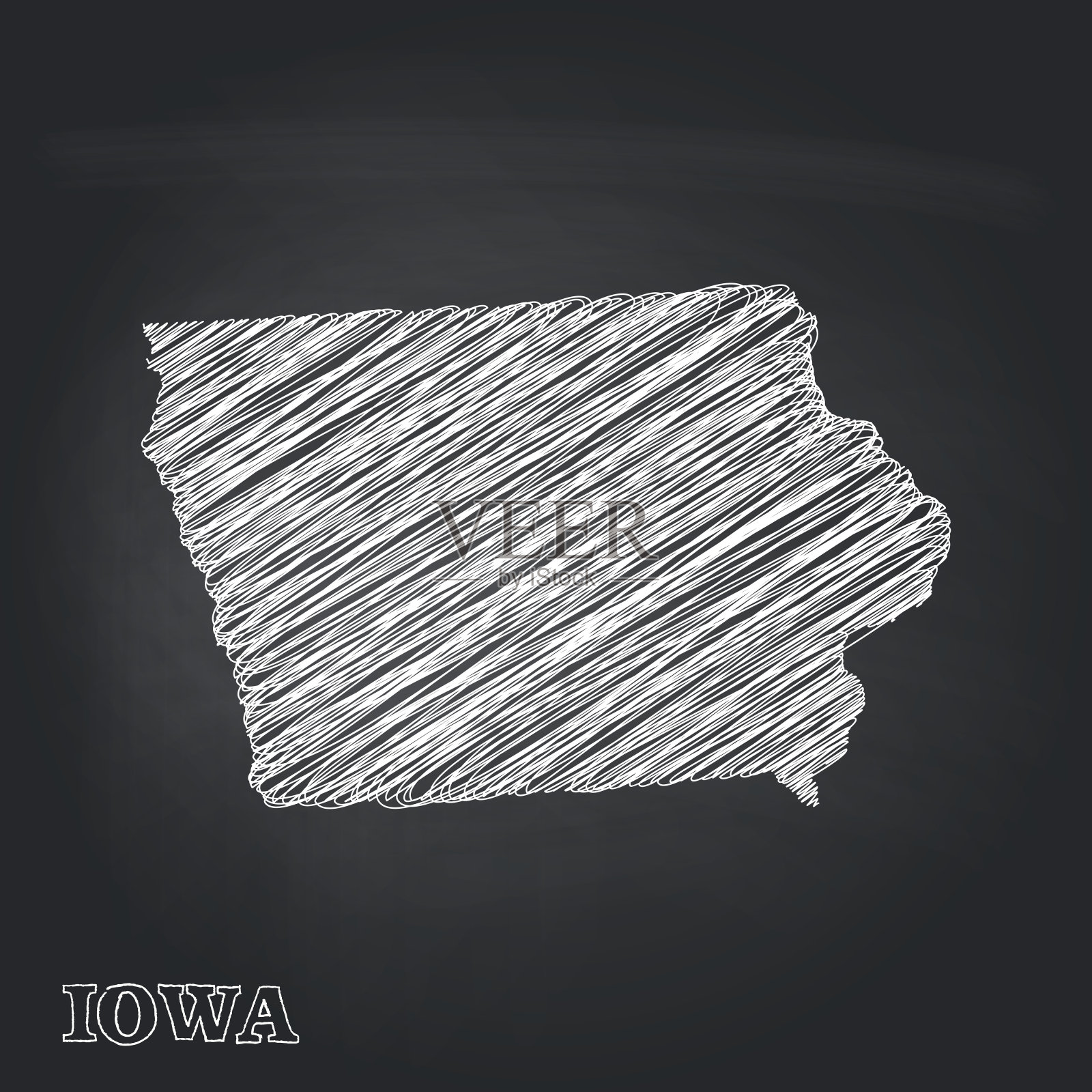 美国爱荷华州插画图片素材