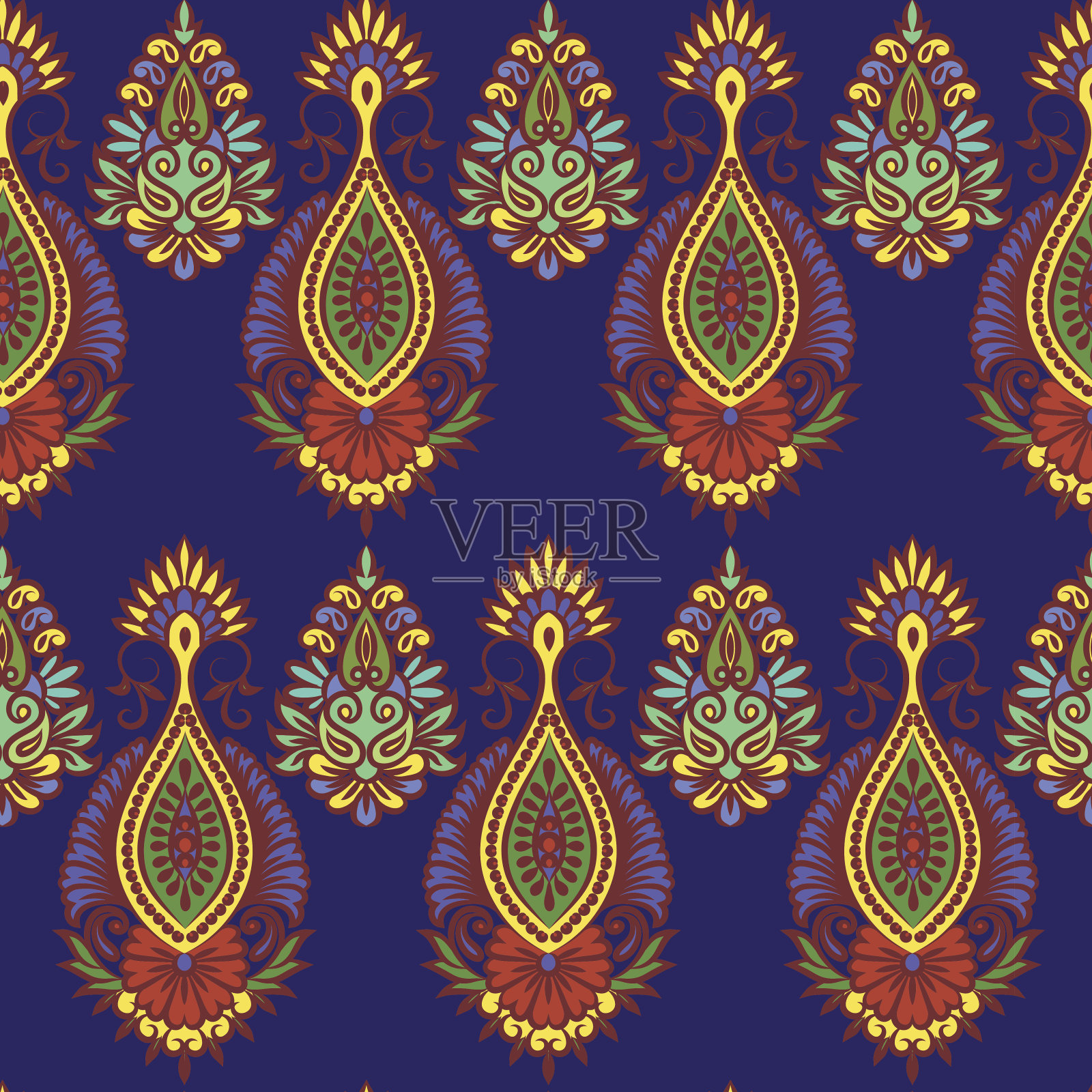 鲜花无缝模式插画图片素材