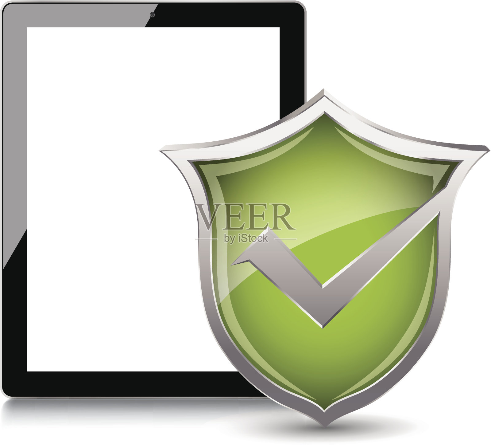 平板电脑安全插画图片素材