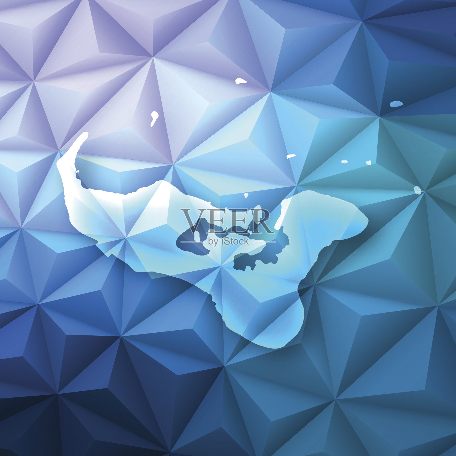 汤加抽象多边形背景-低多边形，几何插画图片素材