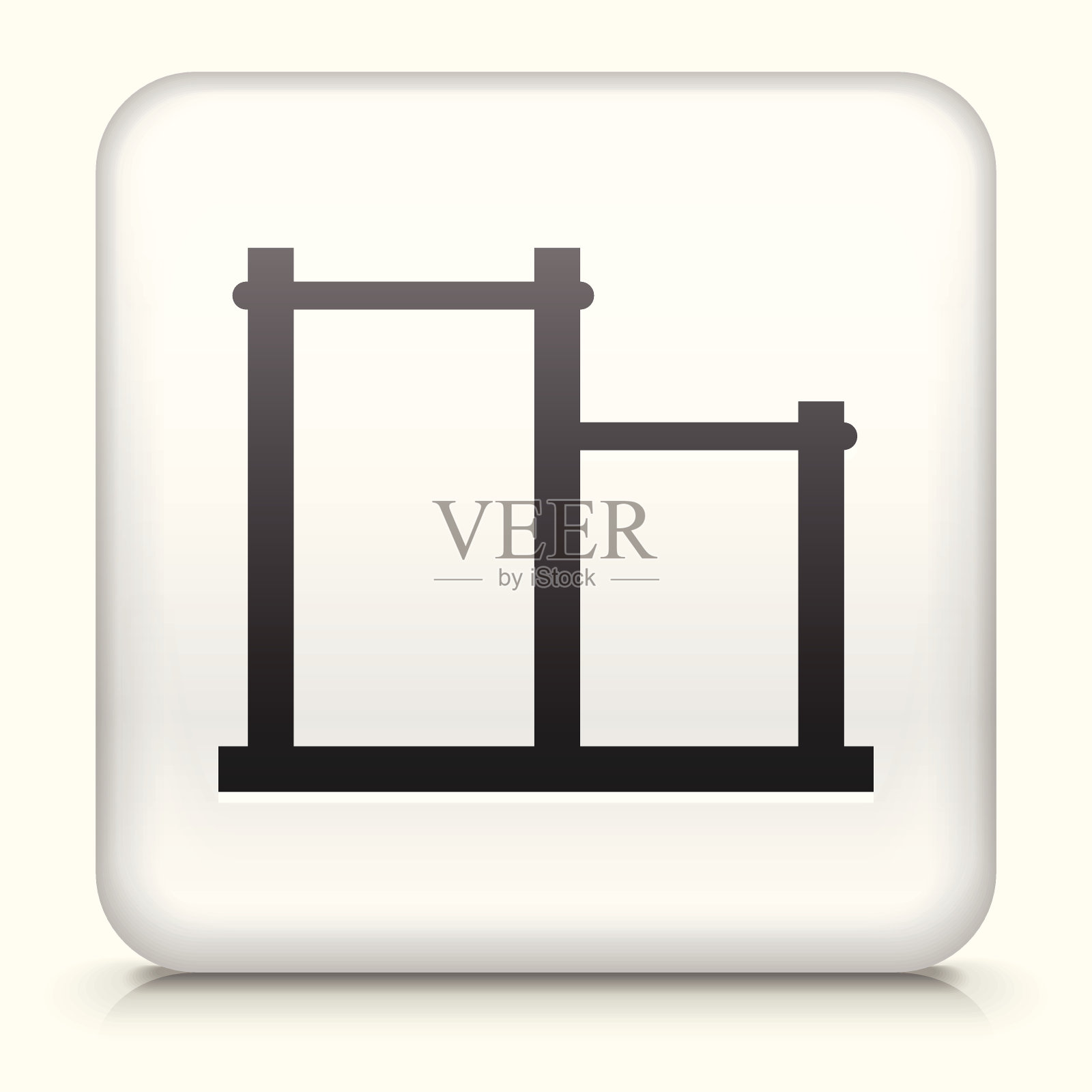 方形按钮与拉上酒吧版税免费矢量艺术插画图片素材