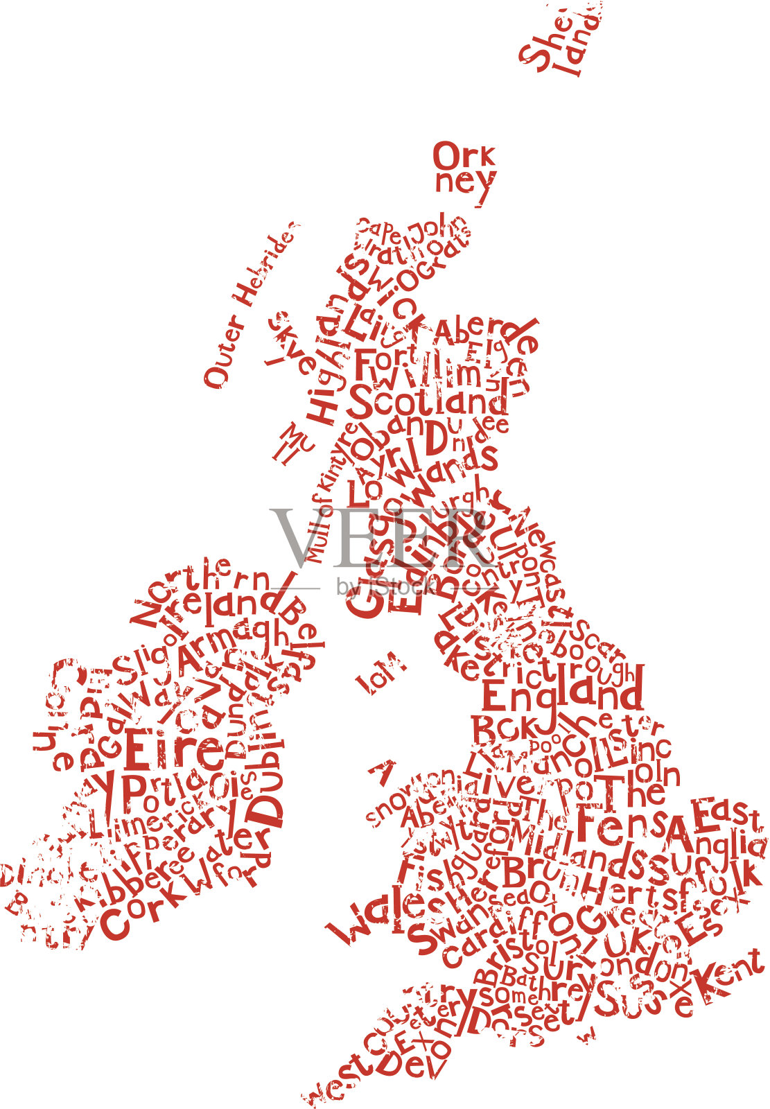 英国枯燥乏味的单词插画图片素材